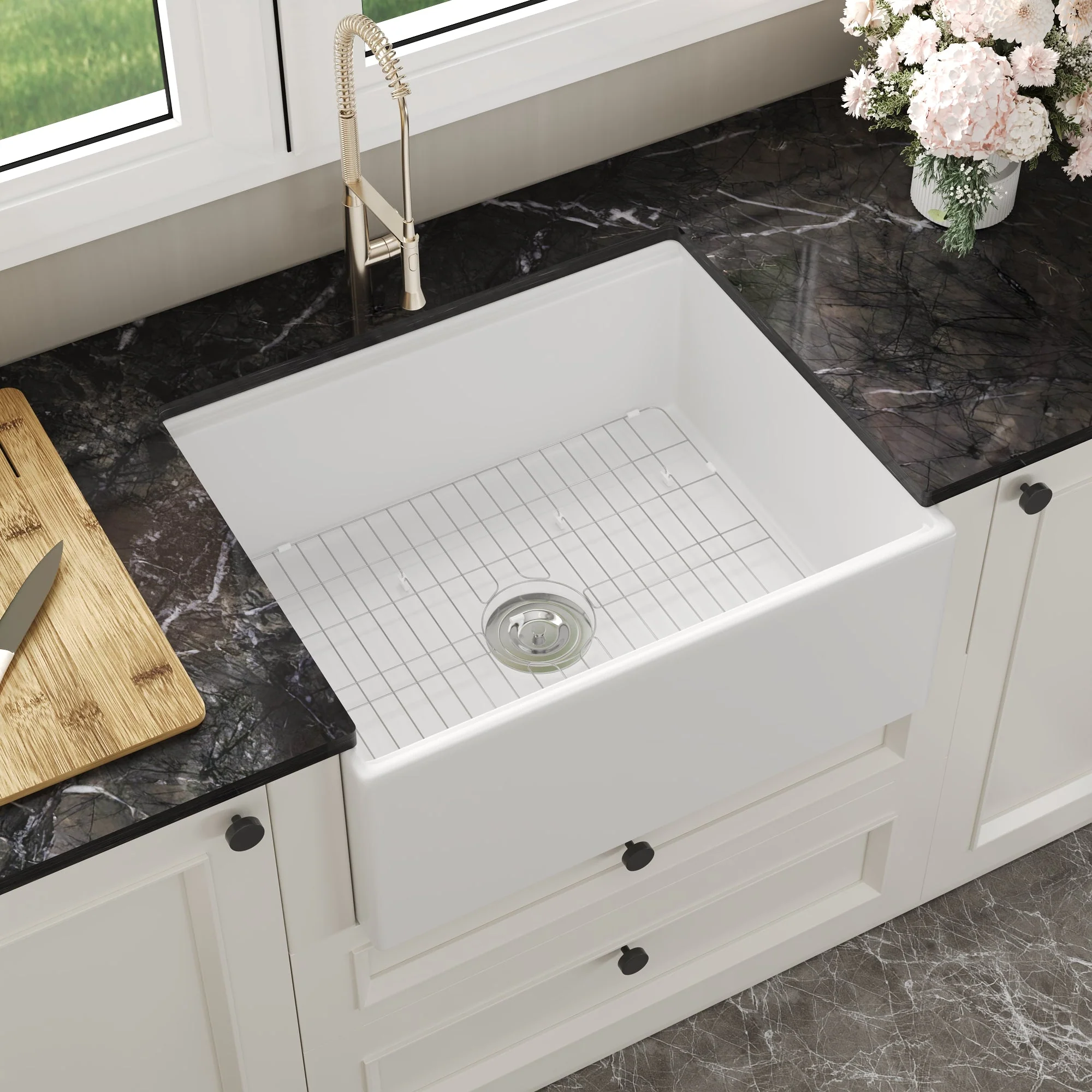 DeerValley DV-1K0067 Workstation Kitchen Sink Clutter-Free Prep with Sliding Ledge - Image 33