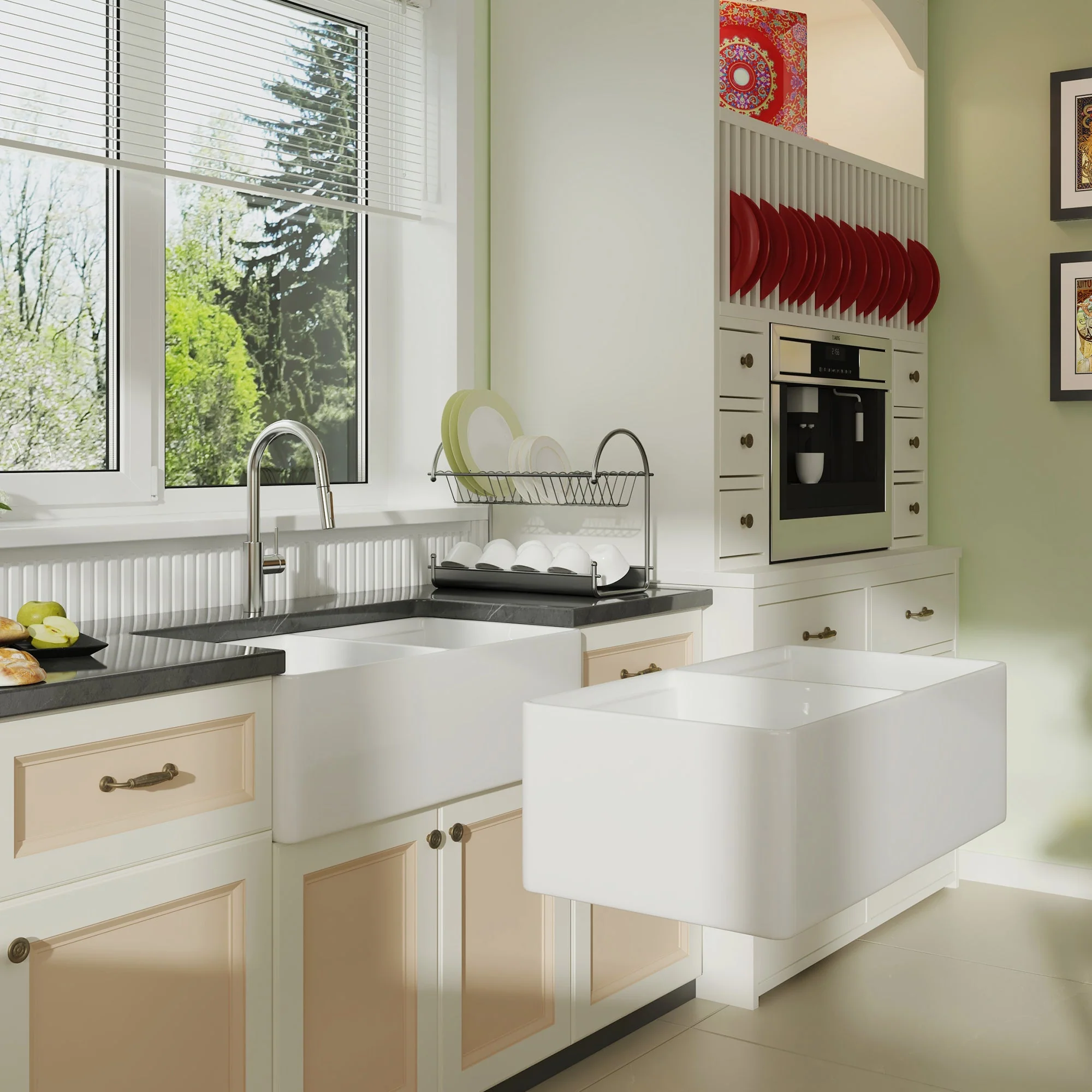 DeerValley DV-1K0068 Workstation Kitchen Sinks Dual Bowl Streamlined Workflow - Image 14
