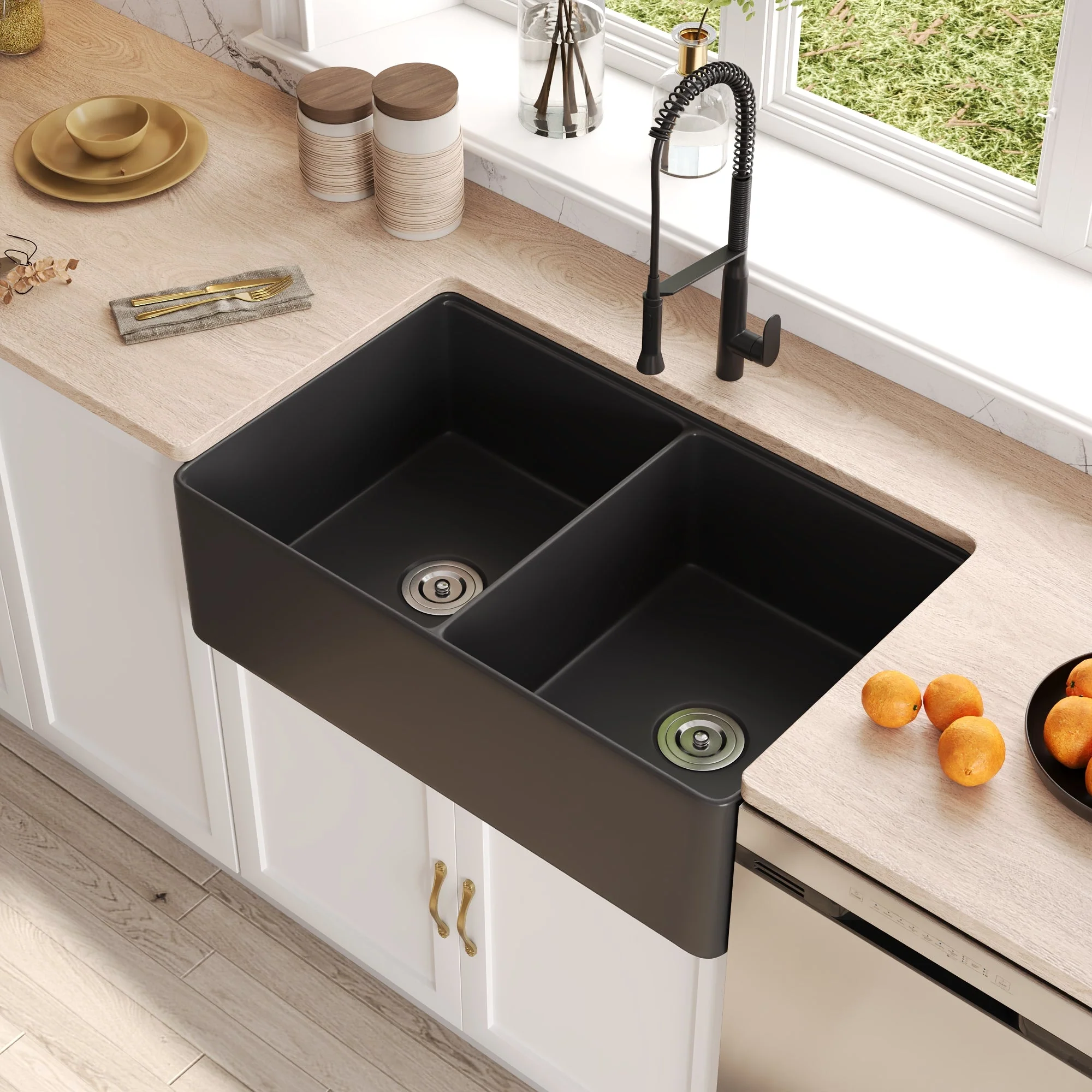 DeerValley DV-1K0068 Workstation Kitchen Sinks Dual Bowl Streamlined Workflow - Image 19