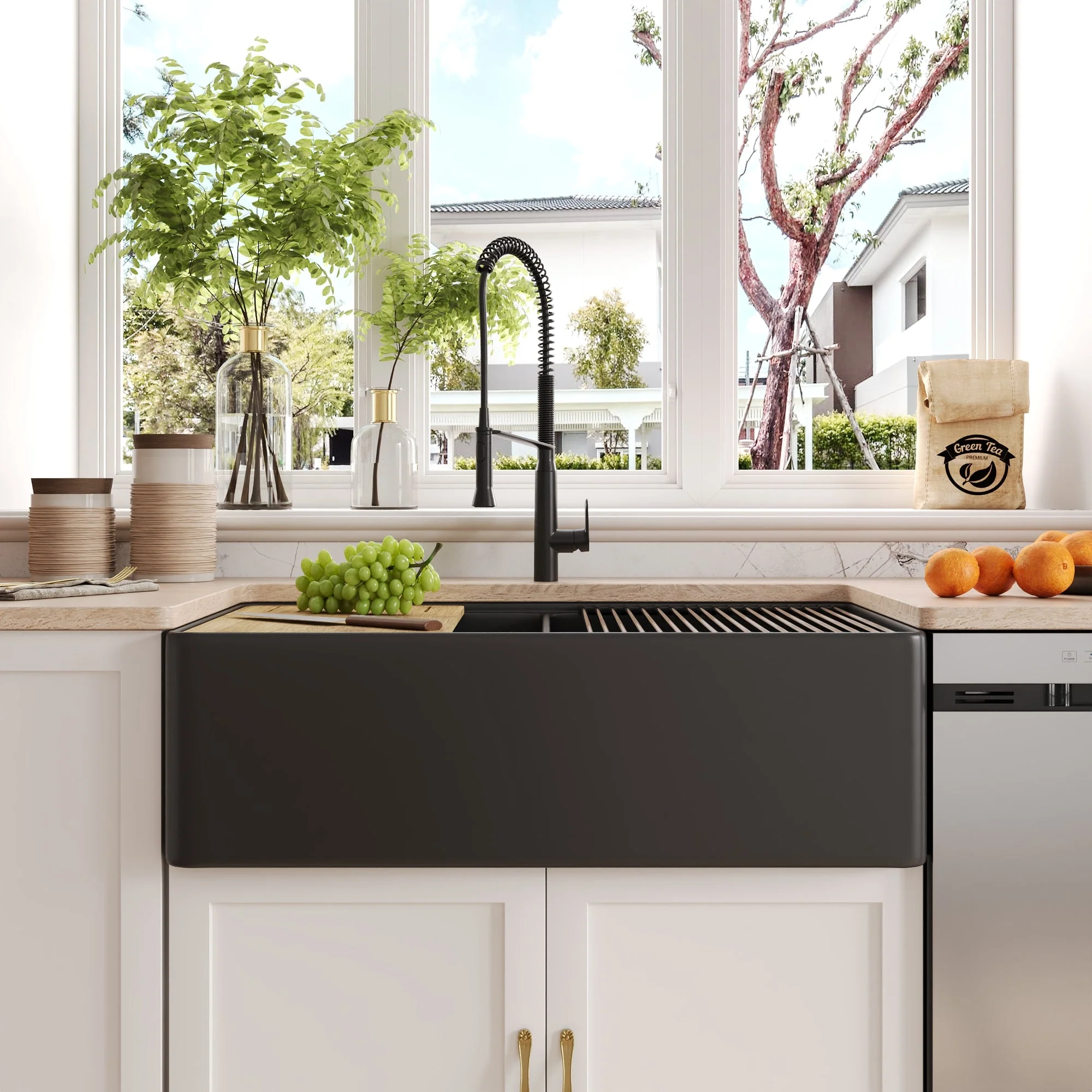 DeerValley DV-1K0068 Workstation Kitchen Sinks Dual Bowl Streamlined Workflow - Image 21