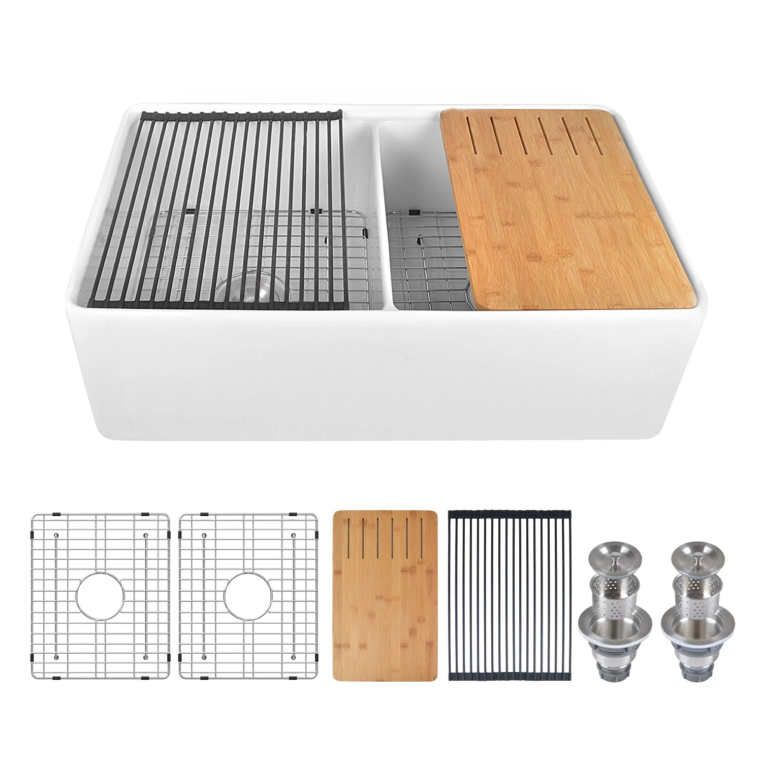 DeerValley DV-1K0068 Workstation Kitchen Sinks Dual Bowl Streamlined Workflow - Image 4