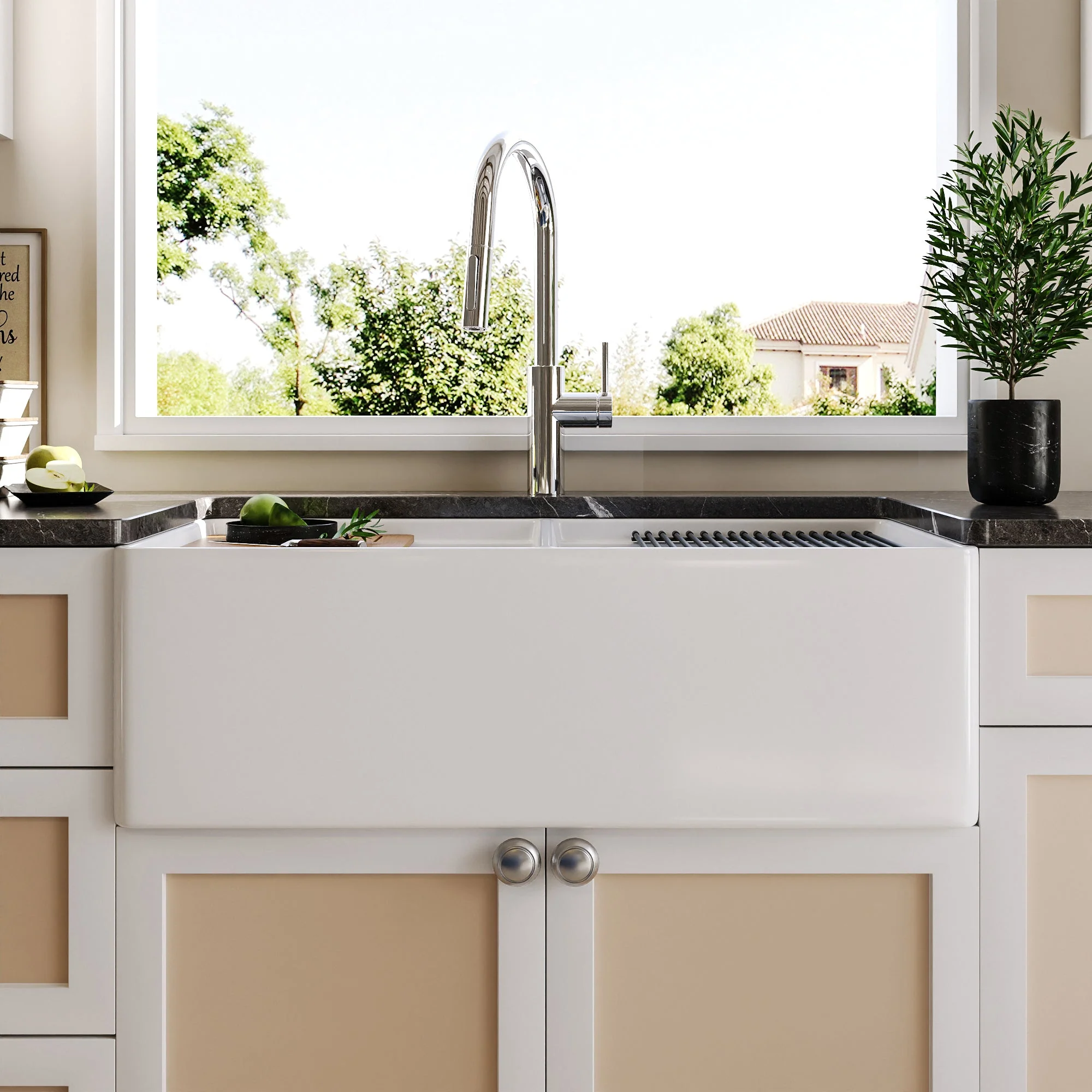 DeerValley DV-1K0068 Workstation Kitchen Sinks Dual Bowl Streamlined Workflow - Image 7