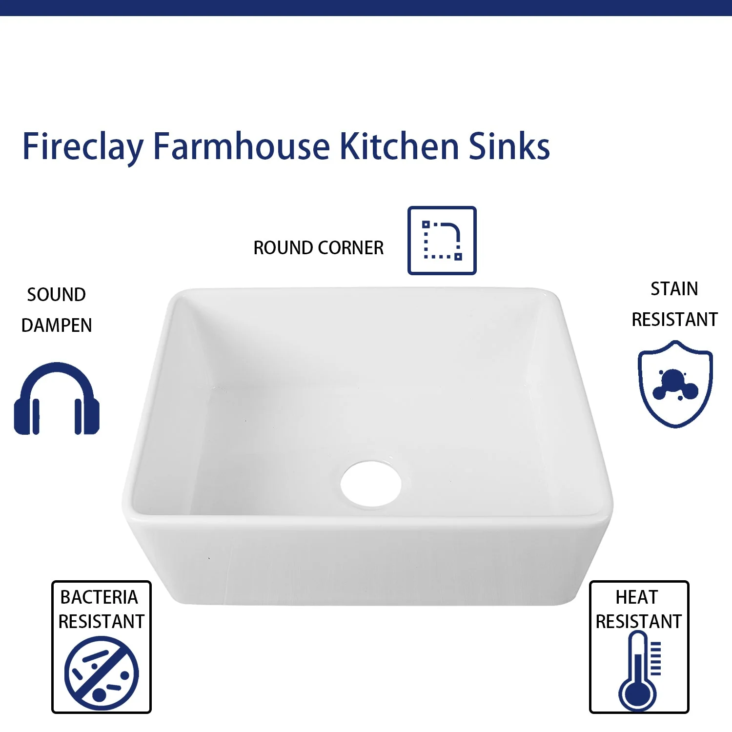 DeerValley DV-1K501 Farmhouse Kitchen Sinks Fireclay Apron-Front 24-Inch Deep - Image 12