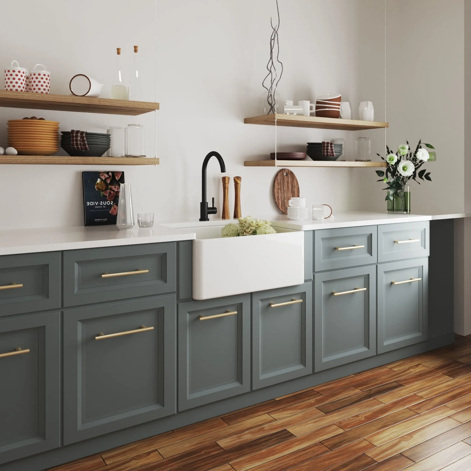 DeerValley DV-1K501 Farmhouse Kitchen Sinks Fireclay Apron-Front 24-Inch Deep - Image 7
