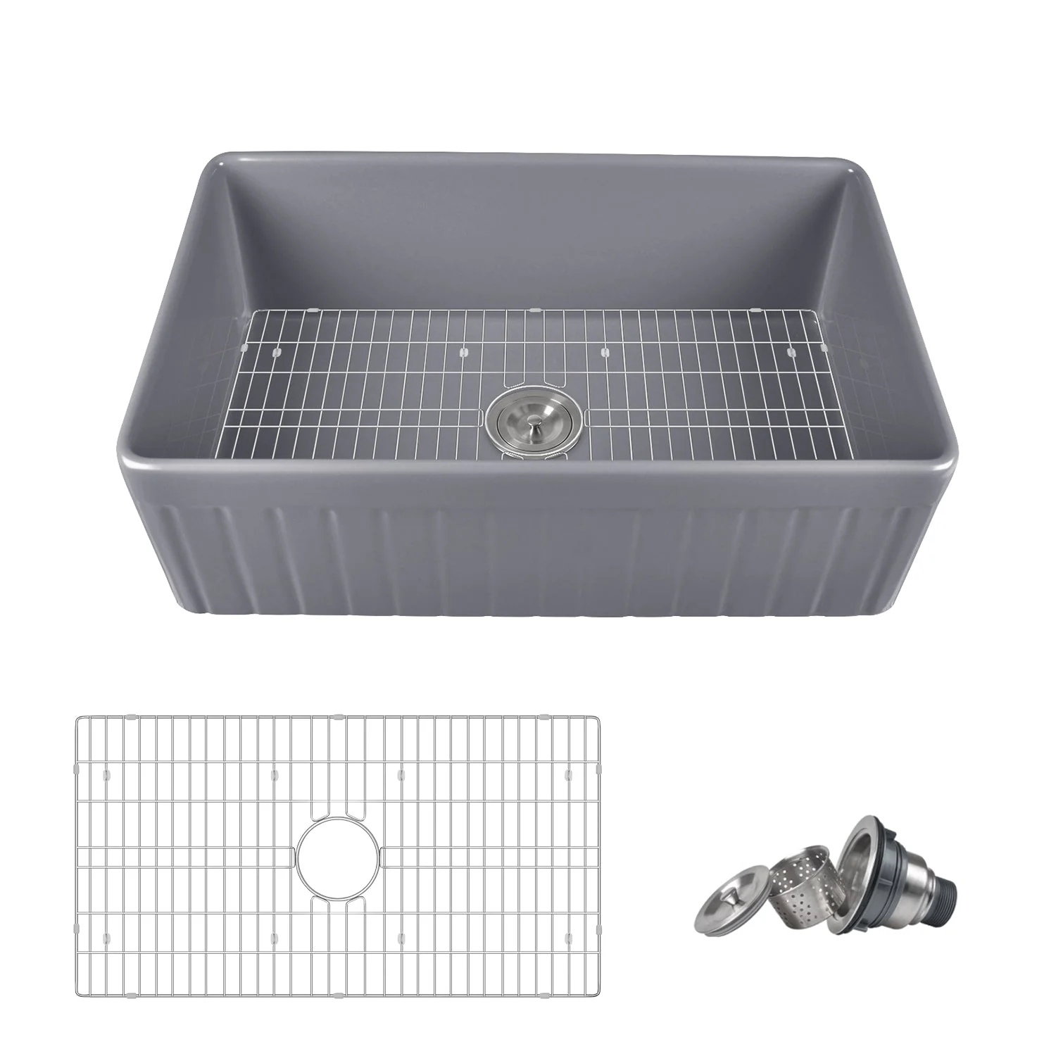 DeerValley DV-1K502 Farmhouse Kitchen Sink Deep Spacious Bowl Heat-Resistant Fireclay - Image 8