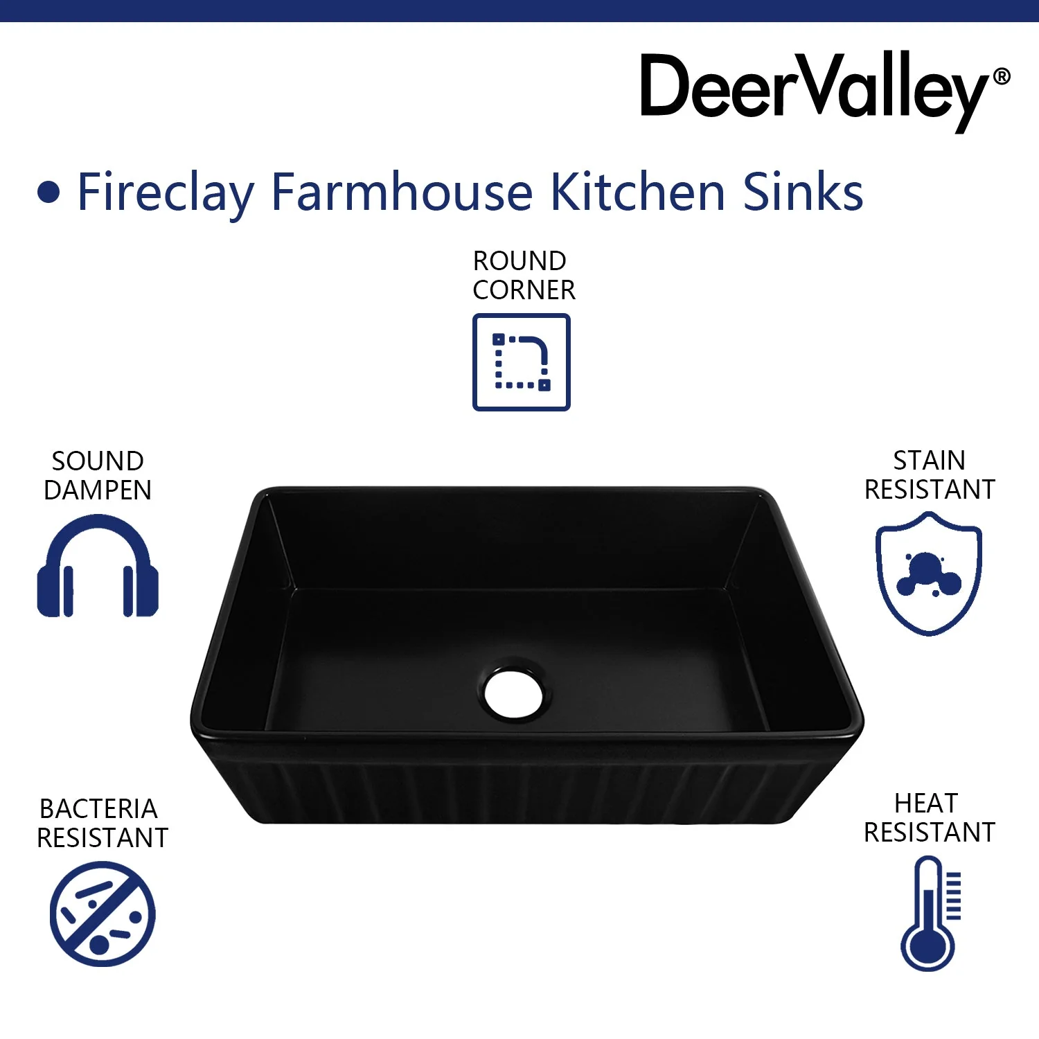 SOLSTICE 33" L x 18" W Rectangular Farmhouse Kitchen Sink, Seamless - Image 24