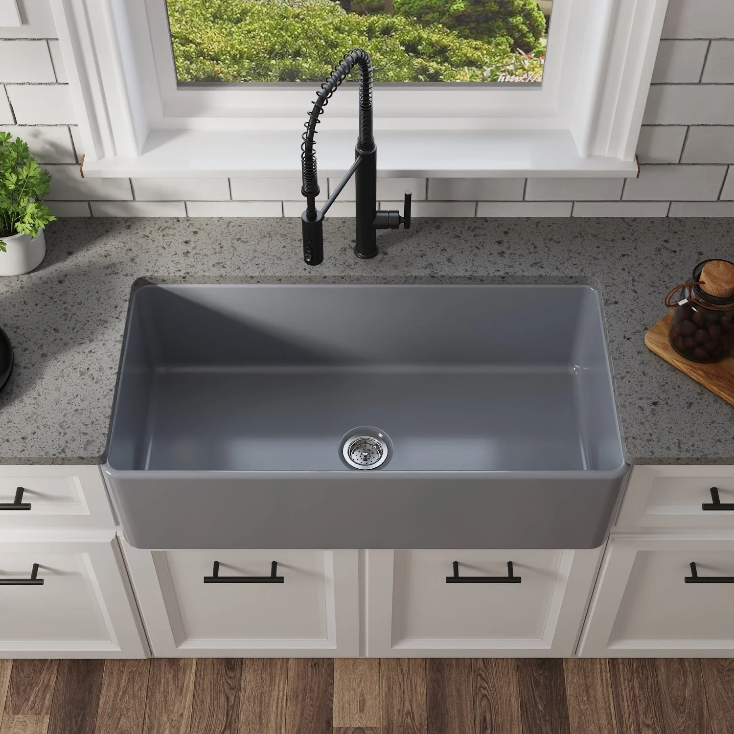 DeerValley DV-1K505 Farmhouse Kitchen Sinks Scratch Resistant Large Single Bowl - Image 32