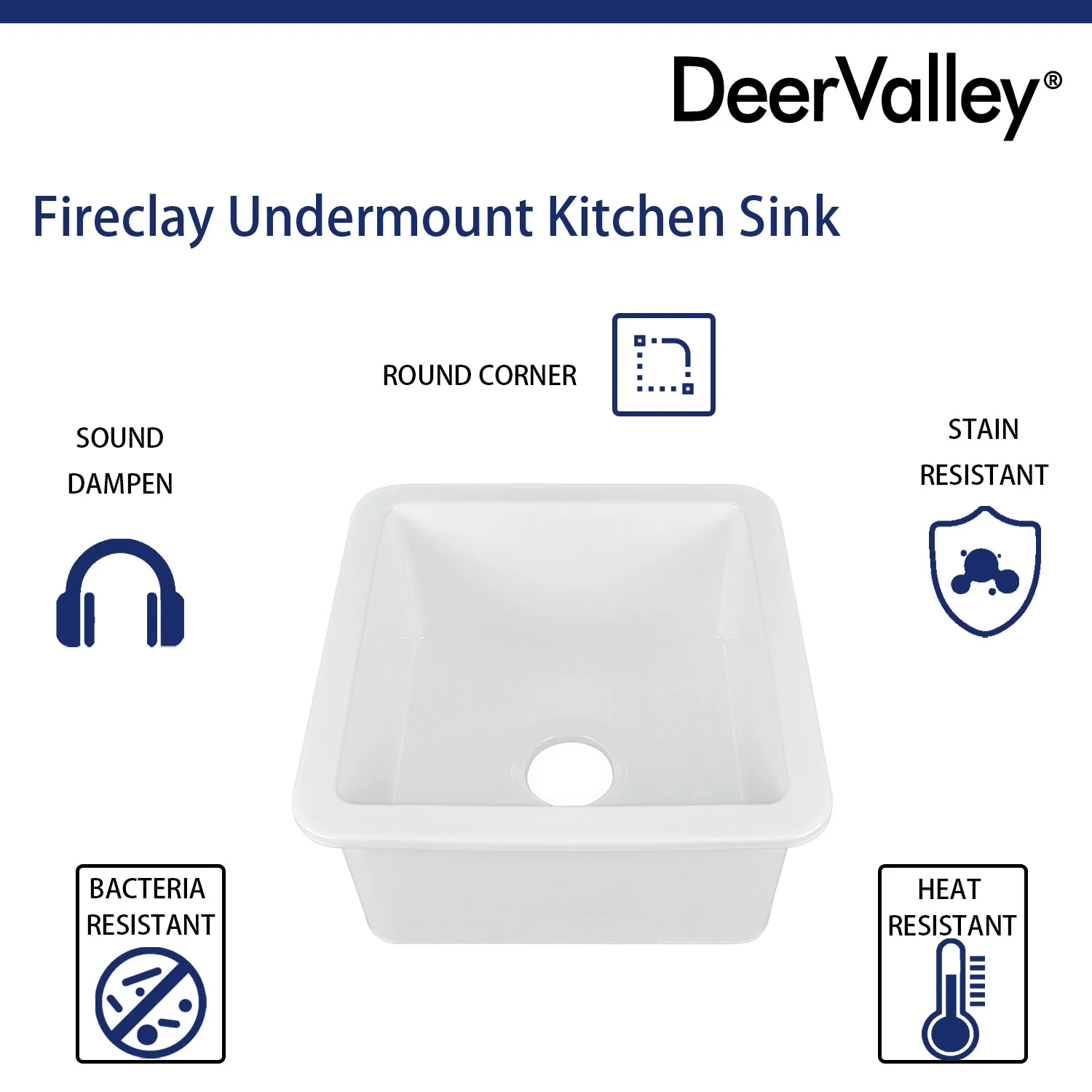 DeerValley DV-1K507 Undermount Kitchen Sinks 18in Fireclay Bar Sink - Image 15