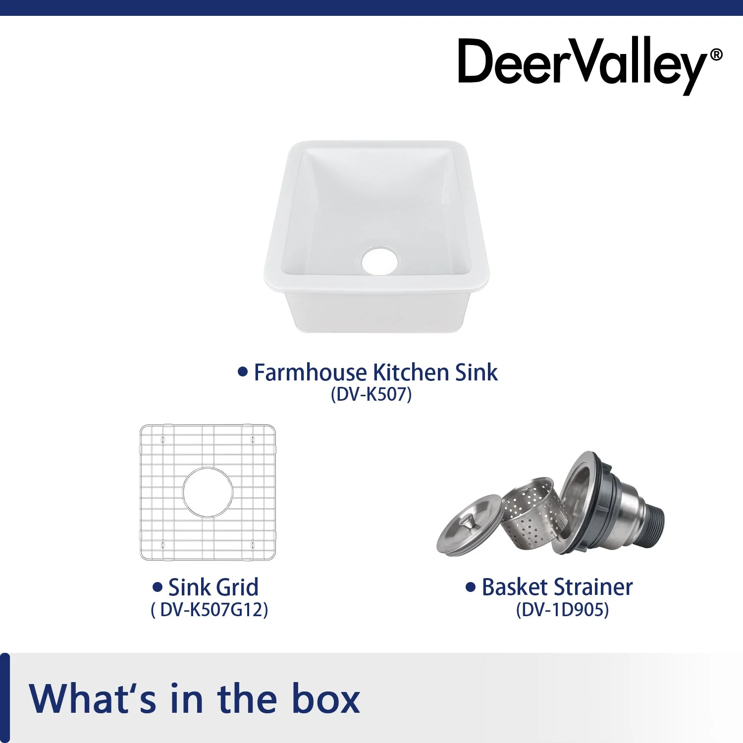 DeerValley DV-1K507 Undermount Kitchen Sinks 18in Fireclay Bar Sink - Image 3