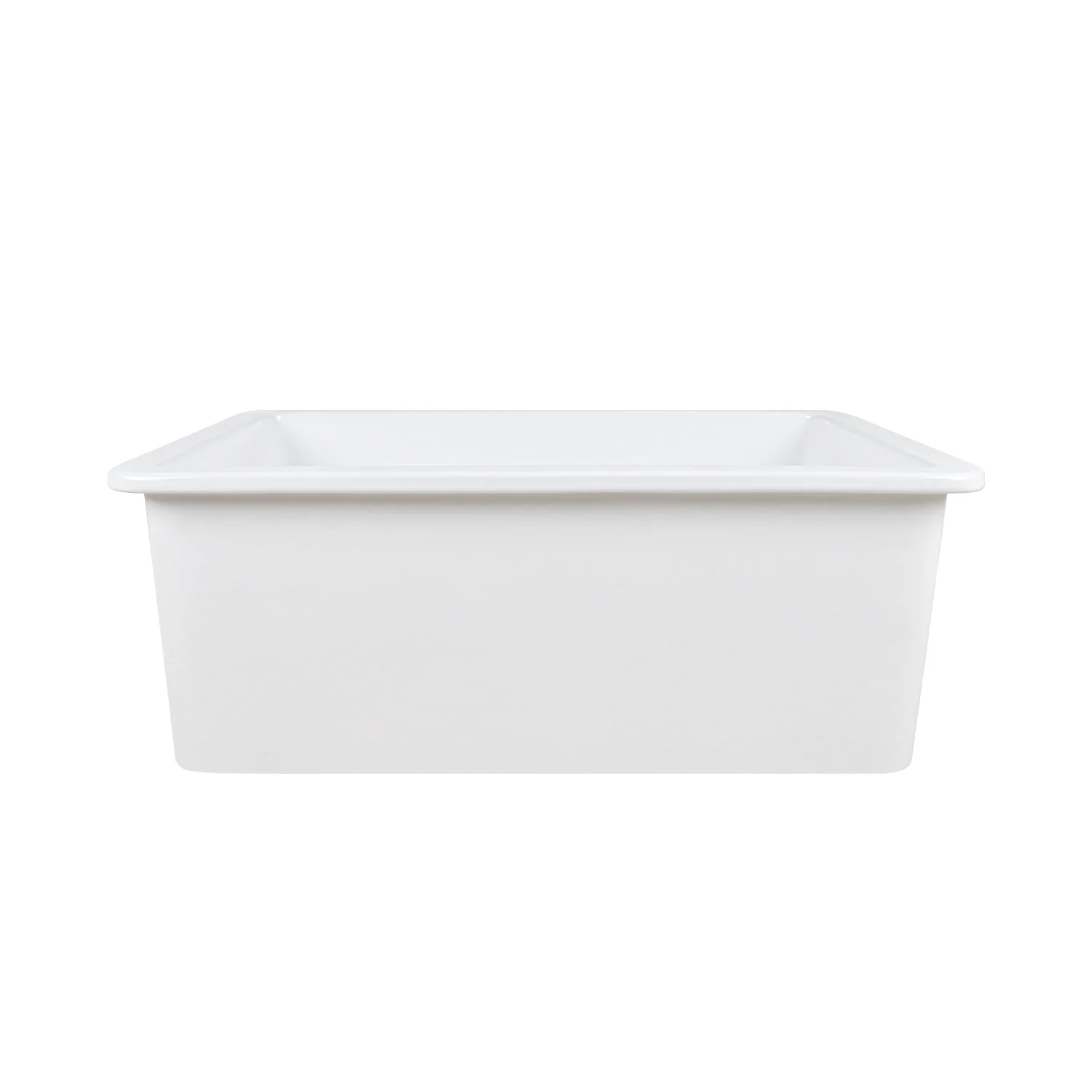 DeerValley DV-1K509 Fireclay Kitchen Sink Dual Mount Deep Bowl with Grid and Strainer - Image 6