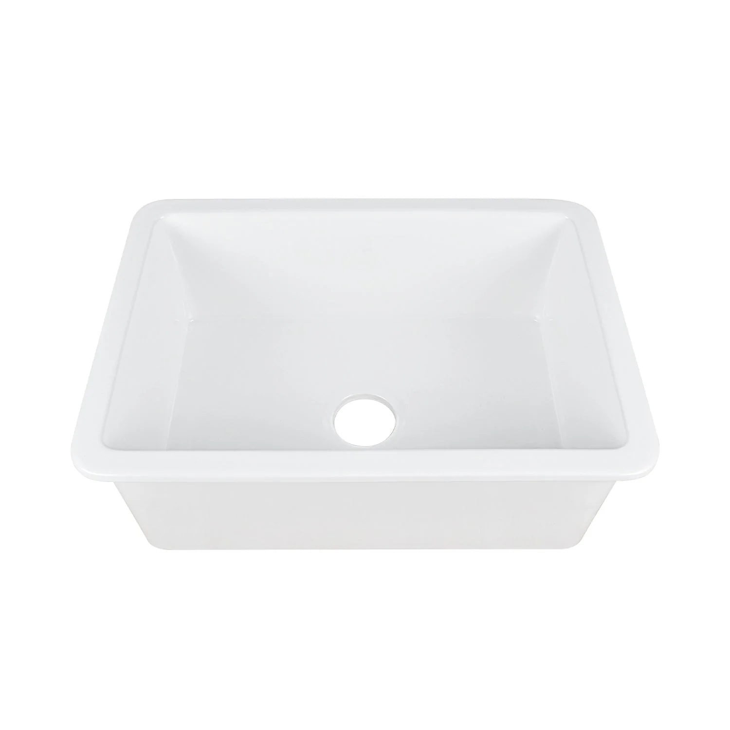 DeerValley DV-1K509 Fireclay Kitchen Sink Dual Mount Deep Bowl with Grid and Strainer - Image 7