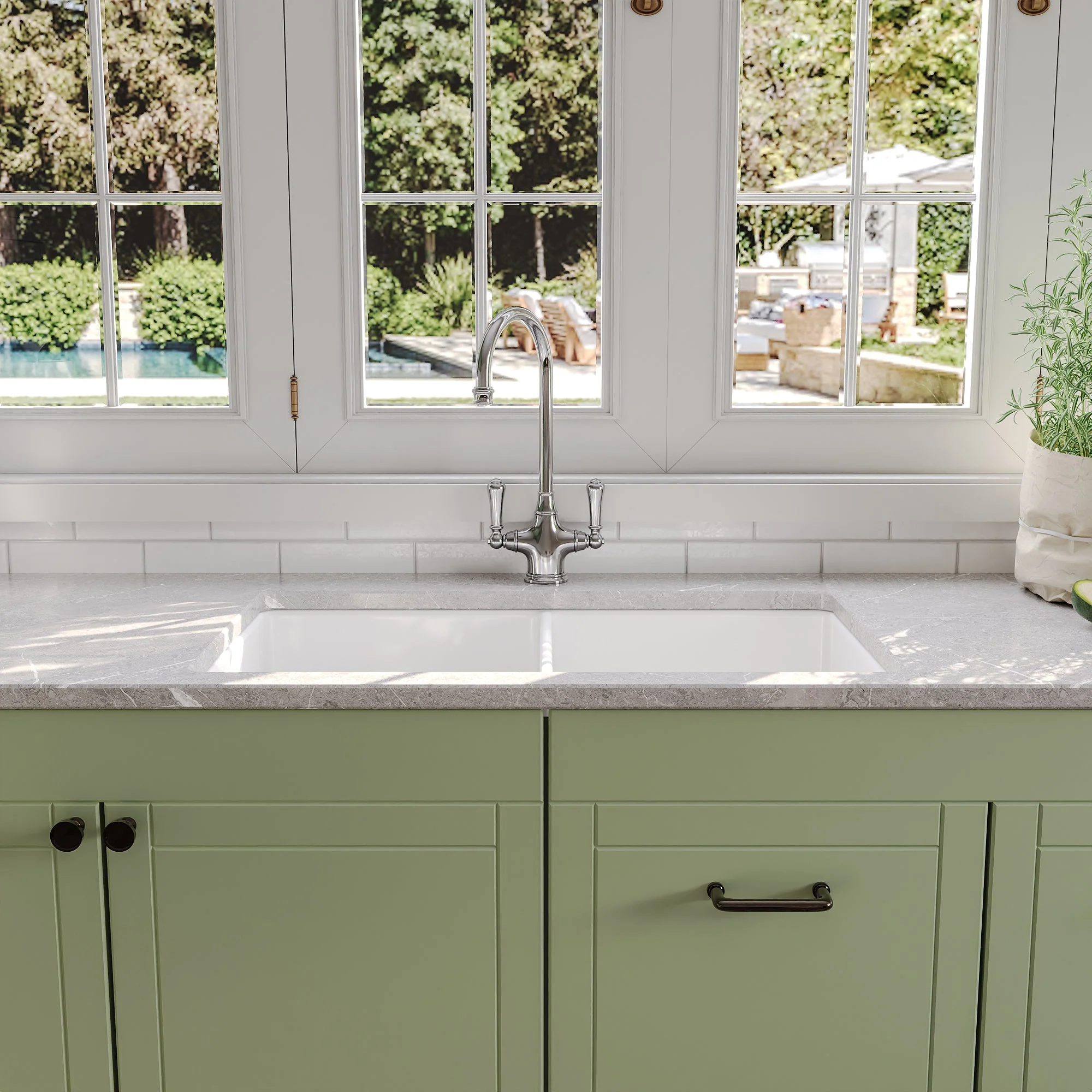 DeerValley DV-1K513 Undermount Kitchen Sinks Fireclay Single Bowl with Grid & Strainer - Image 18