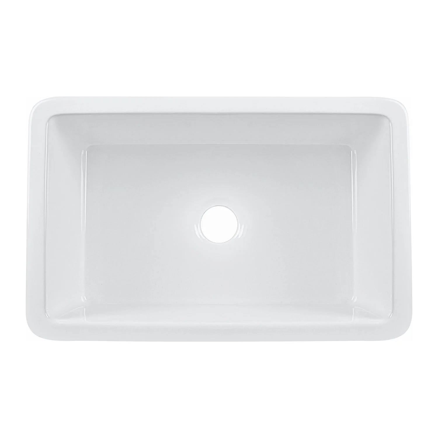 DeerValley DV-1K513 Undermount Kitchen Sinks Fireclay Single Bowl with Grid & Strainer - Image 7
