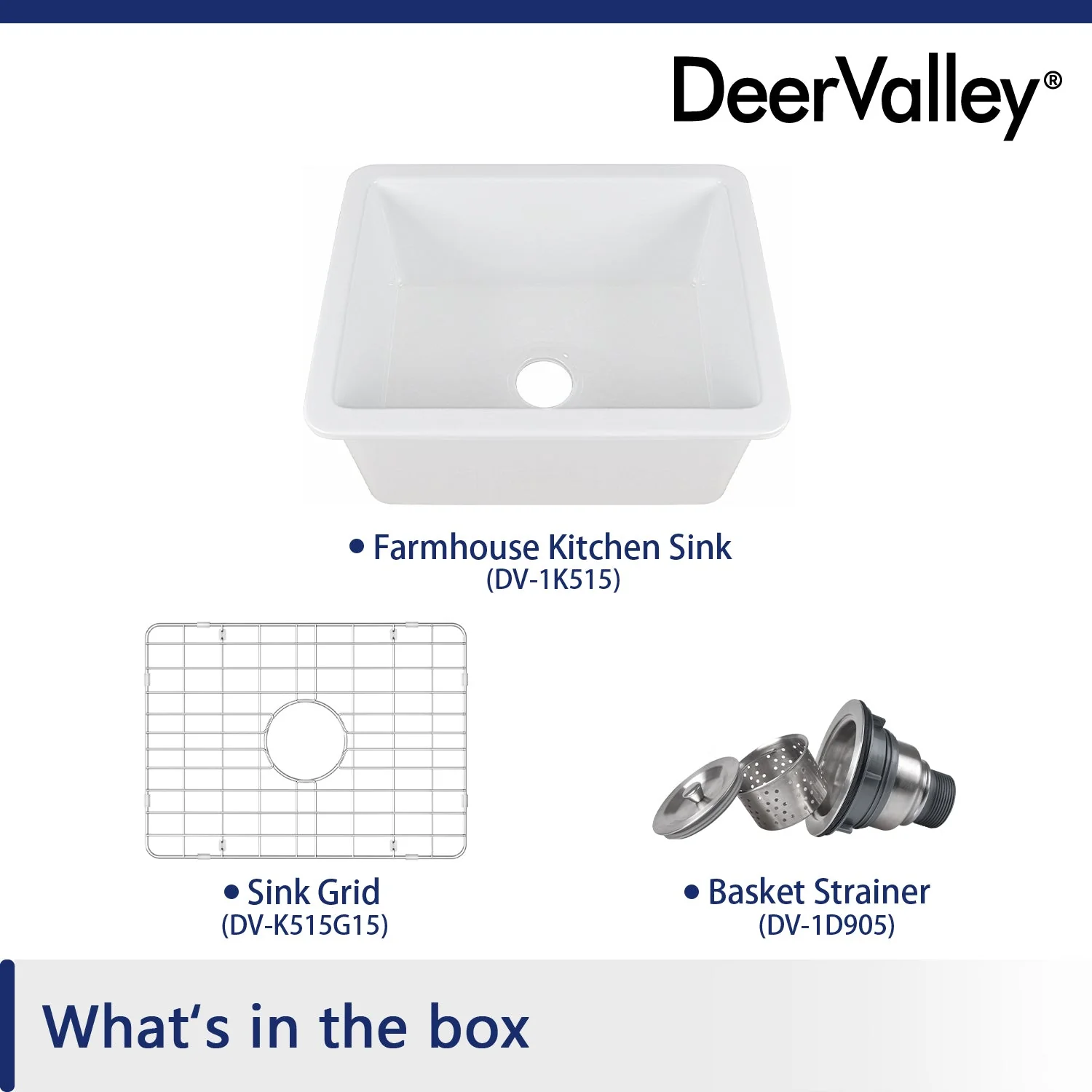 DeerValley DV-1K515 Undermount Kitchen Sinks Fireclay Quiet Drainage Design - Image 3