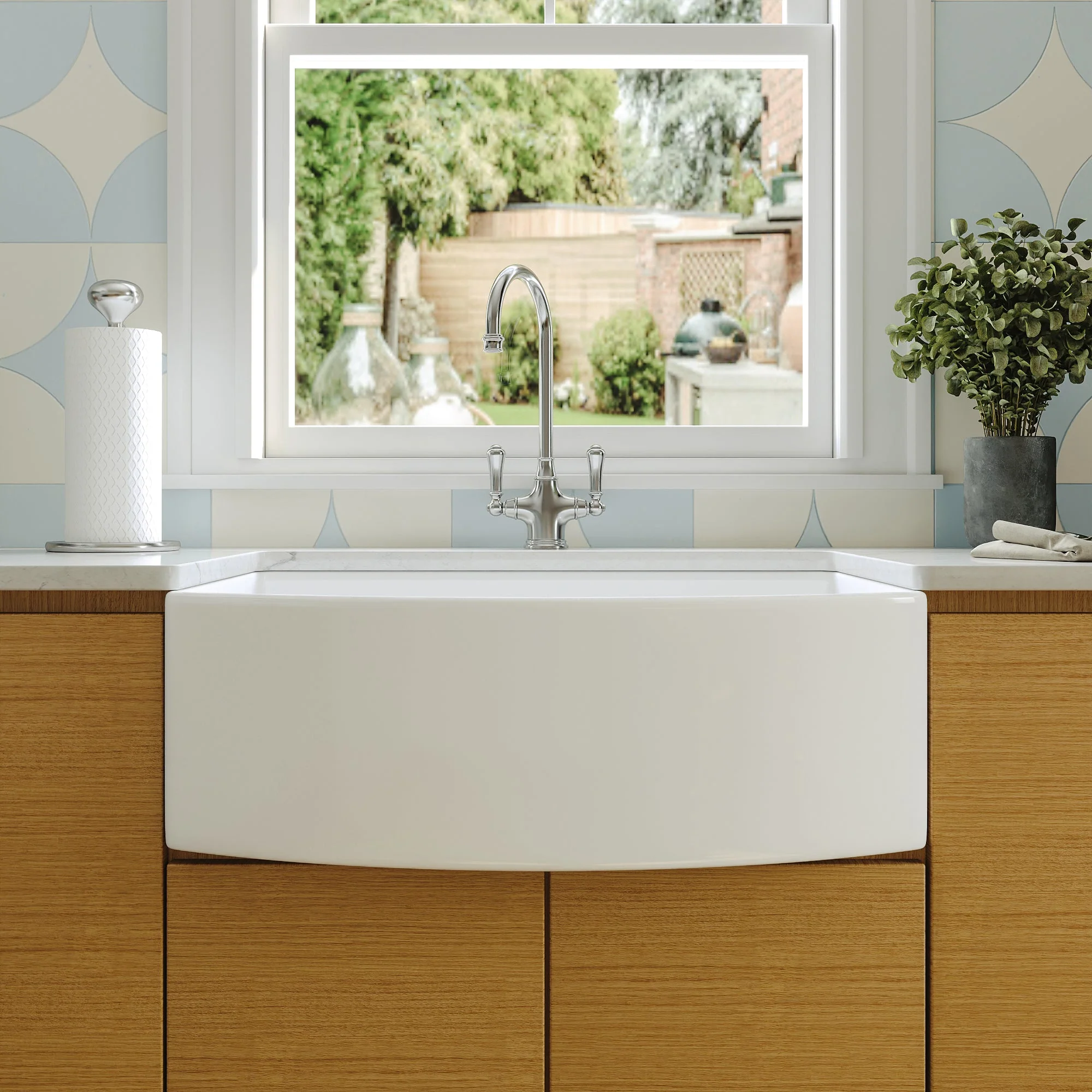 DeerValley DV-1K516 Farmhouse Kitchen Sinks Ergonomic 33" Fireclay 2200°F 3.5" Drain - Image 10
