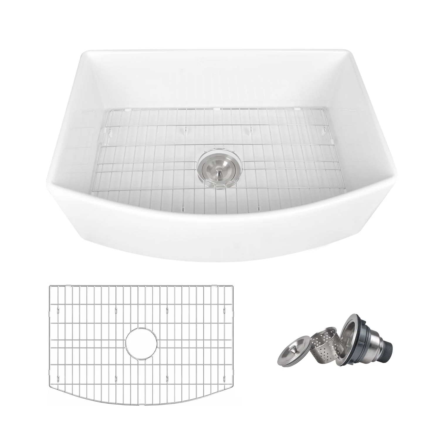 DeerValley DV-1K516 Farmhouse Kitchen Sinks Ergonomic 33" Fireclay 2200°F 3.5" Drain - Image 11