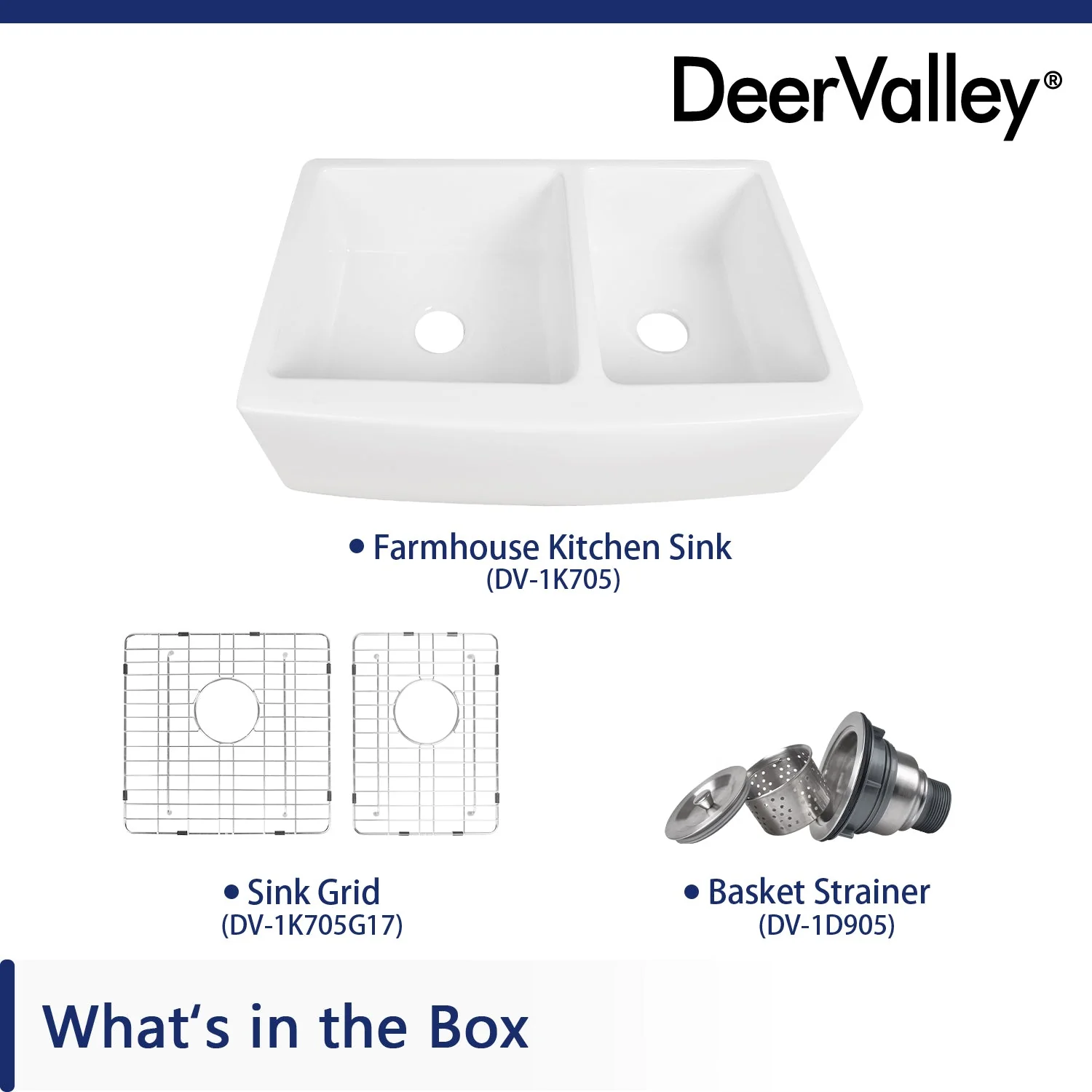 DeerValley DV-1K705 Farmhouse Kitchen Sinks 33-Inch Double Bowl Ceramic - Image 12