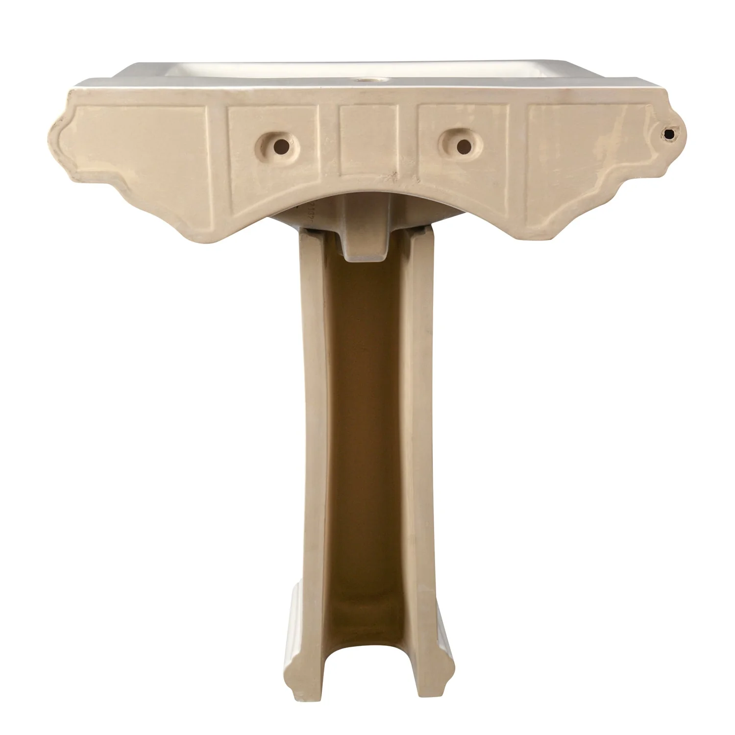 DeerValley DV-1P521 Pedestal Sinks Classic Deep Basin Ceramic Overflow - Image 14