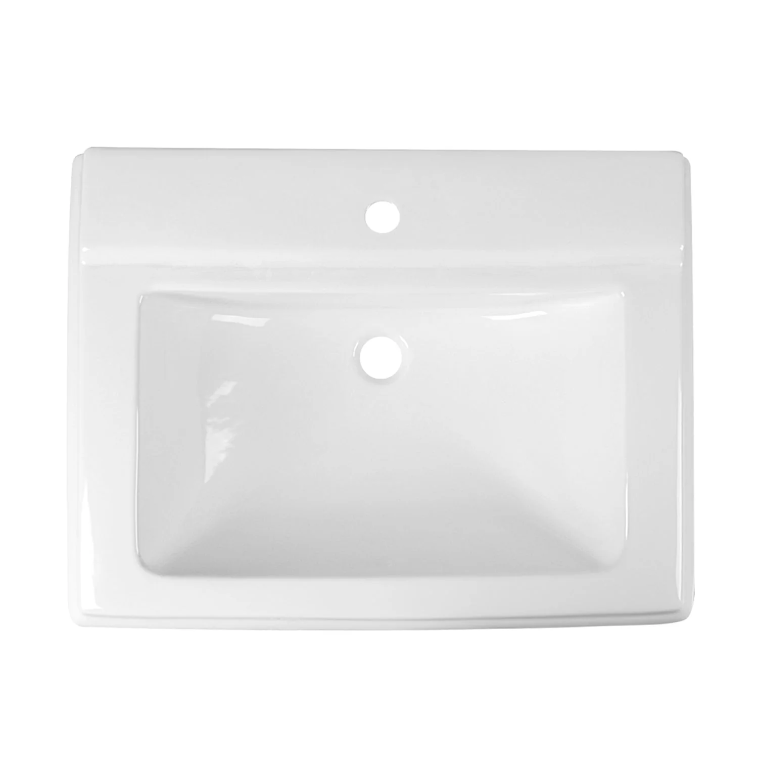 DeerValley DV-1P521 Pedestal Sinks Classic Deep Basin Ceramic Overflow - Image 9