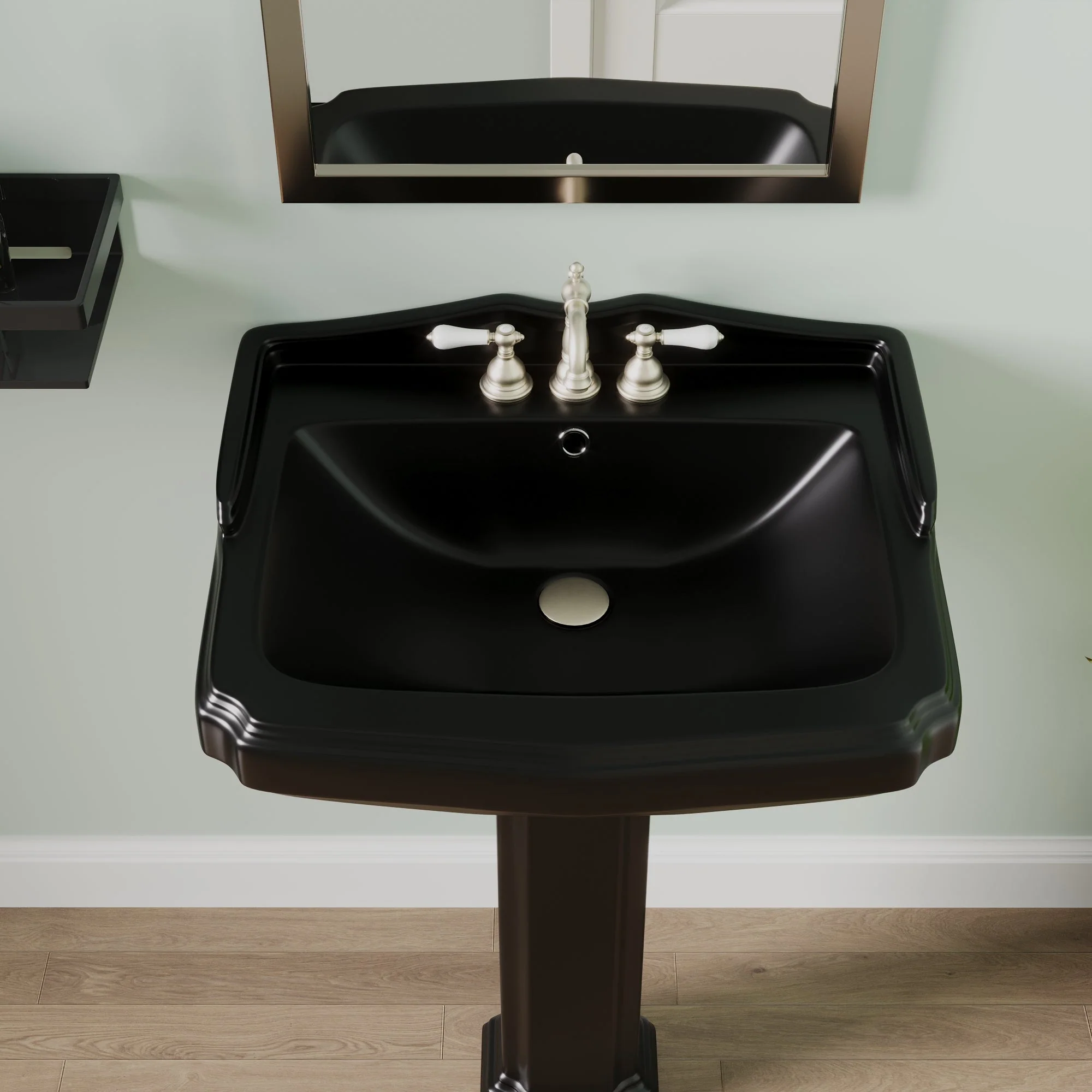 DeerValley DV-1P522 Pedestal Sinks 23-Inch Backsplash Deep Basin Overflow - Image 16