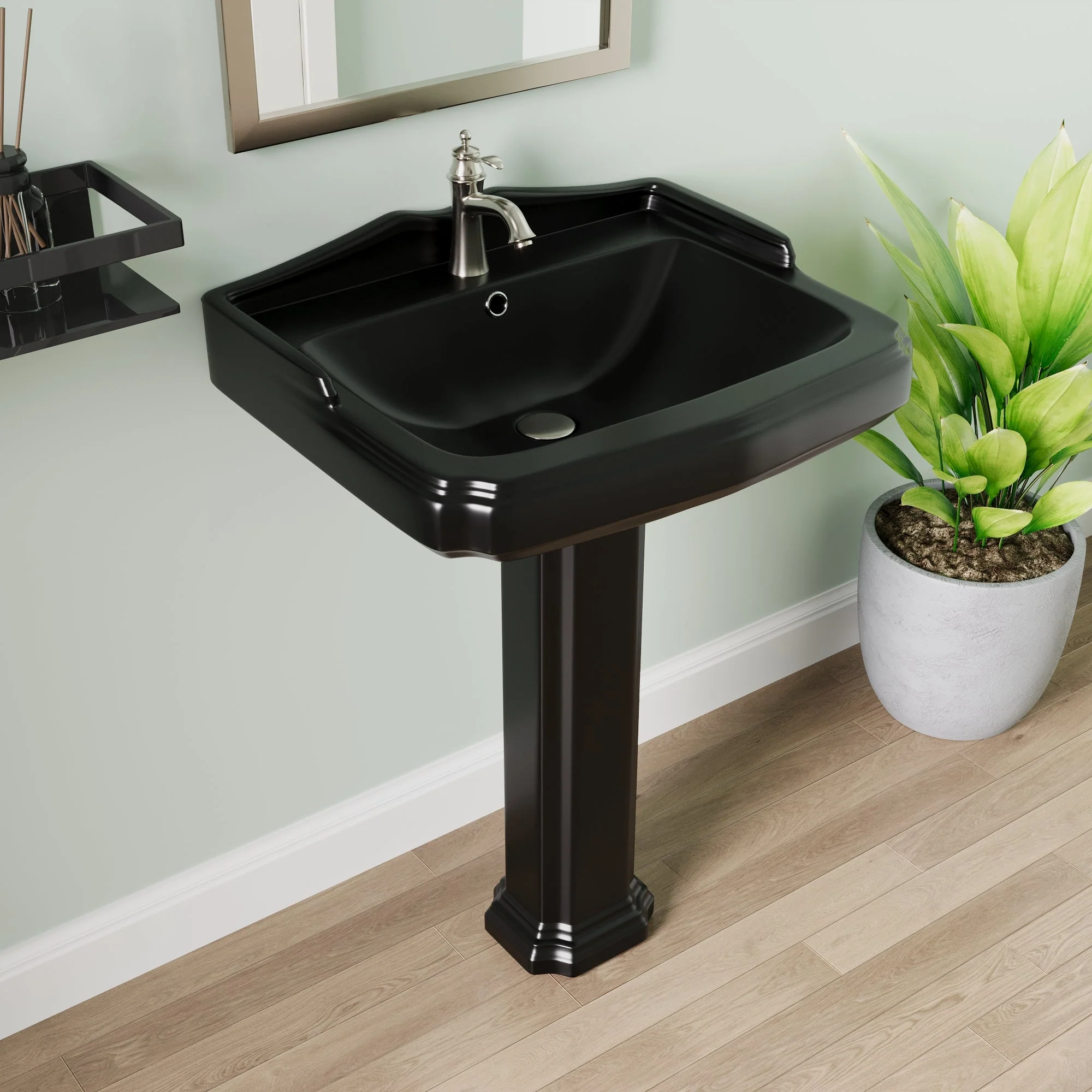 DeerValley DV-1P522 Pedestal Sinks 23-Inch Backsplash Deep Basin Overflow - Image 22