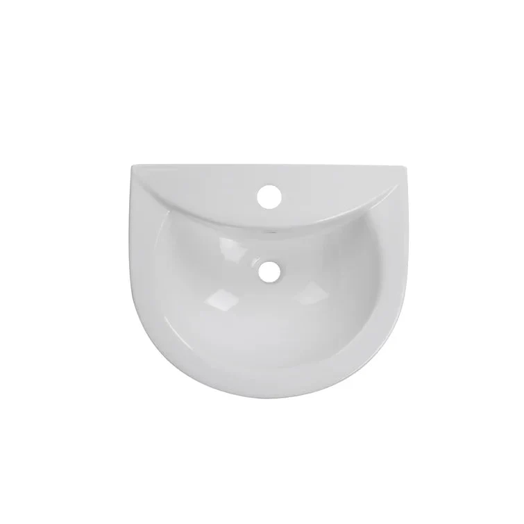 DeerValley DV-1P523 Pedestal Sinks Modern Compact Ceramic Overflow - Image 10