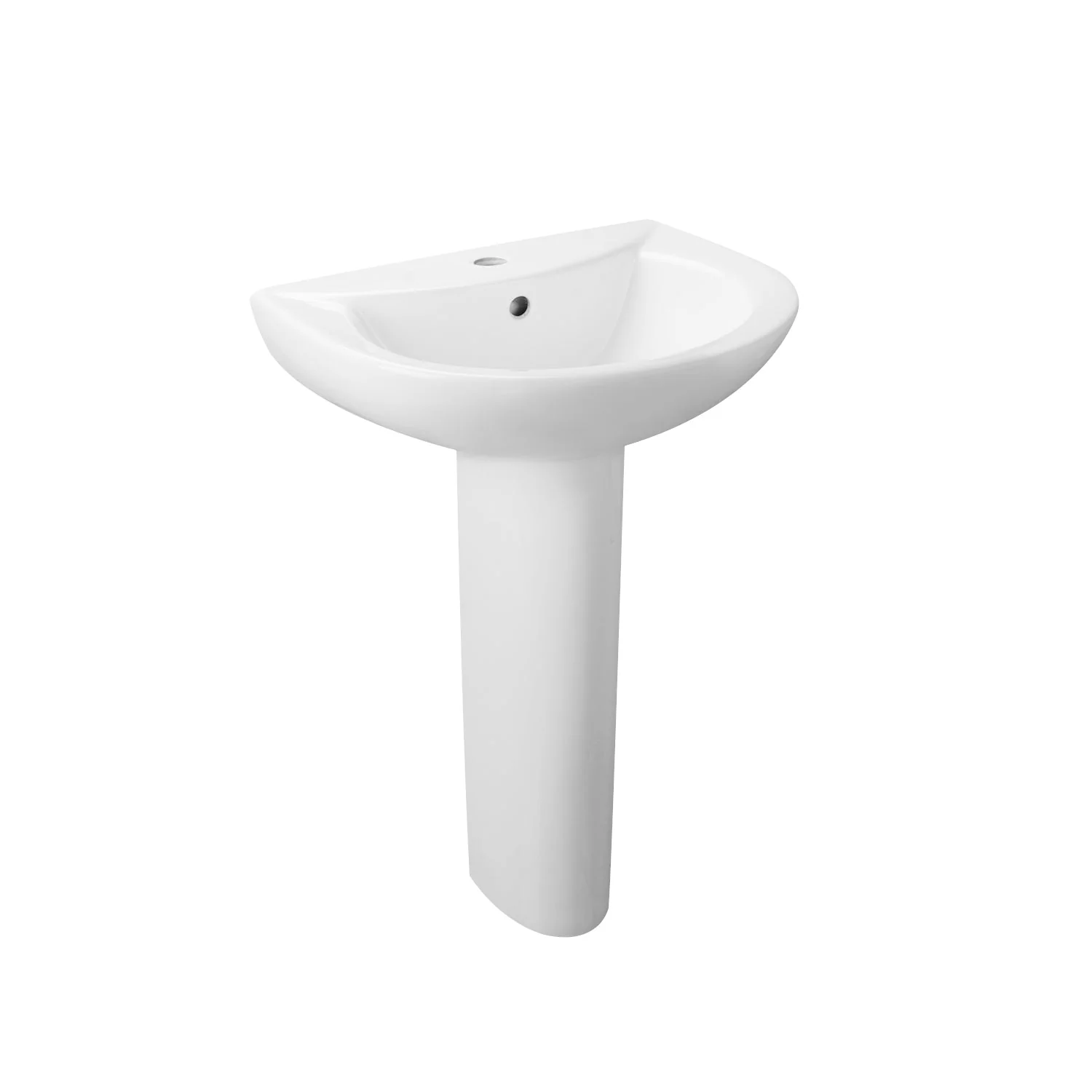 DeerValley DV-1P523 Pedestal Sinks Modern Compact Ceramic Overflow - Image 7