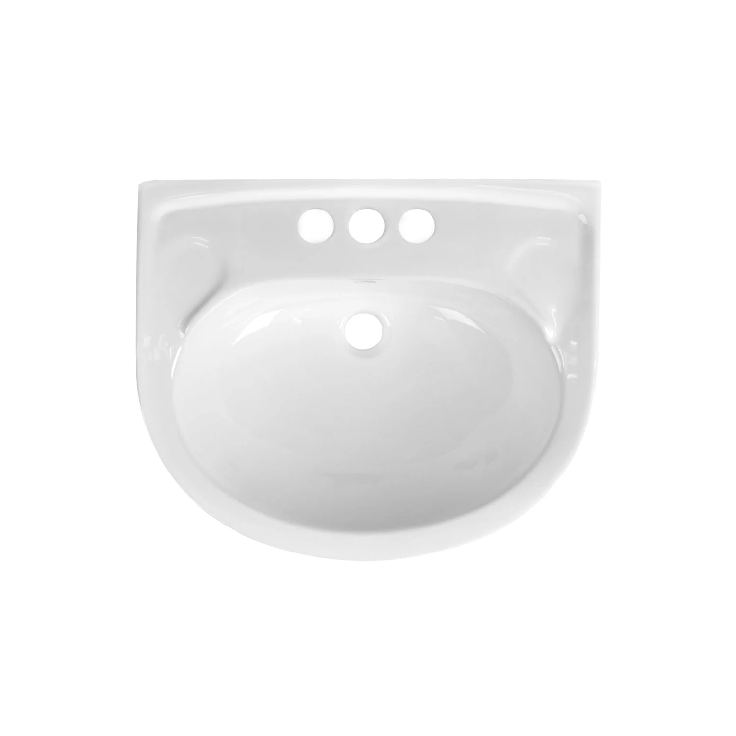 DeerValley DV-1P525 20" X 17" U-Shape Pedestal Bathroom Sink, Overflow Hole With Multiple Types - Image 11