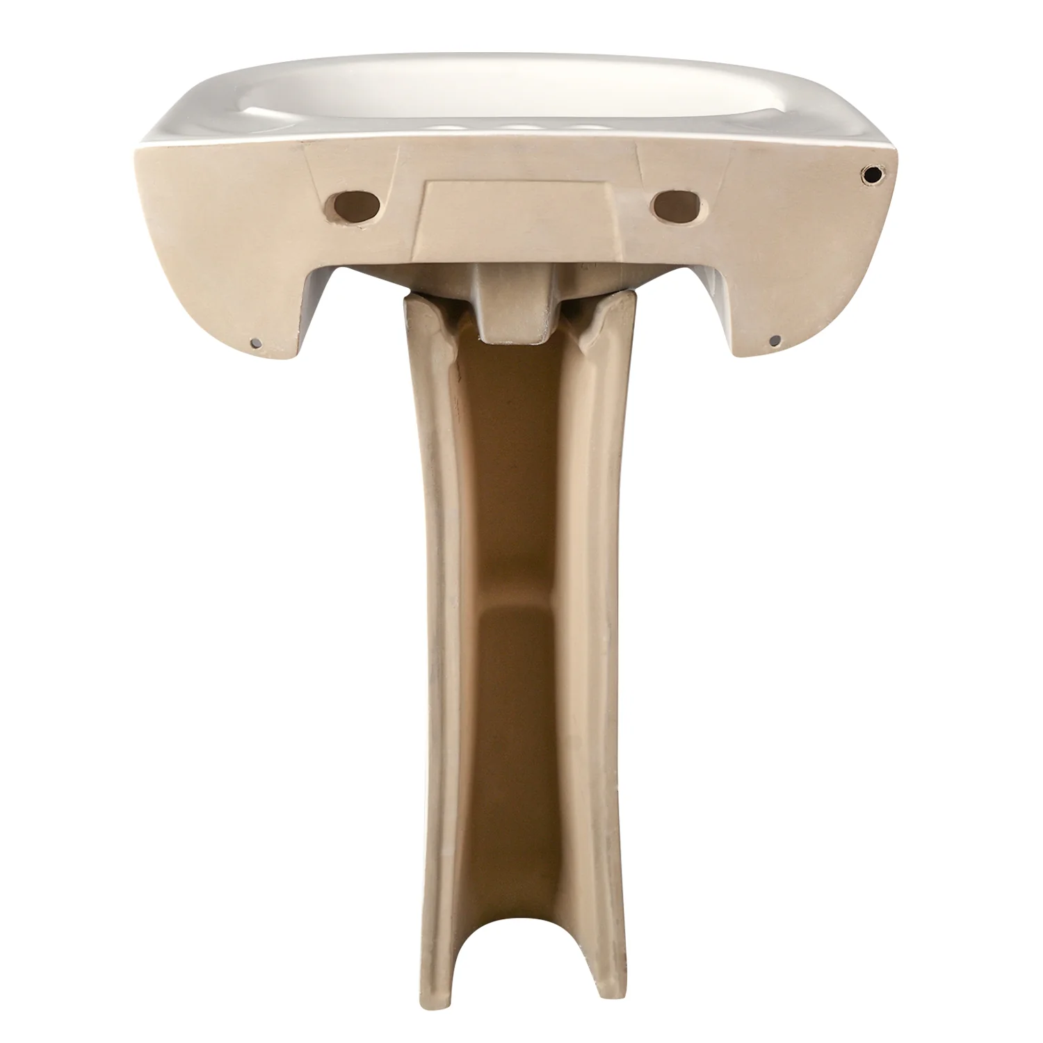 DeerValley DV-1P525 20" X 17" U-Shape Pedestal Bathroom Sink, Overflow Hole With Multiple Types - Image 19