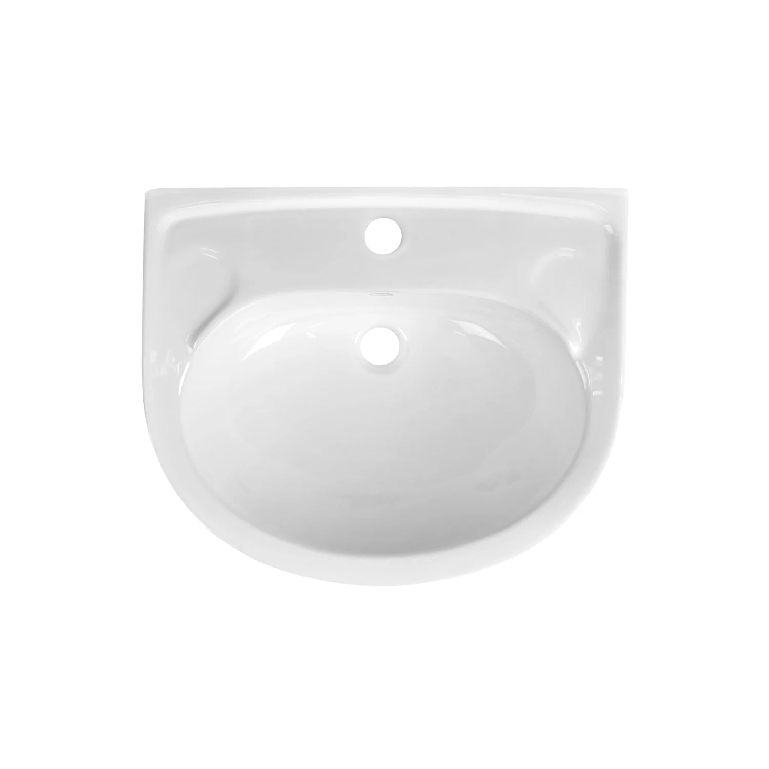 DeerValley DV-1P525 20" X 17" U-Shape Pedestal Bathroom Sink, Overflow Hole With Multiple Types - Image 3