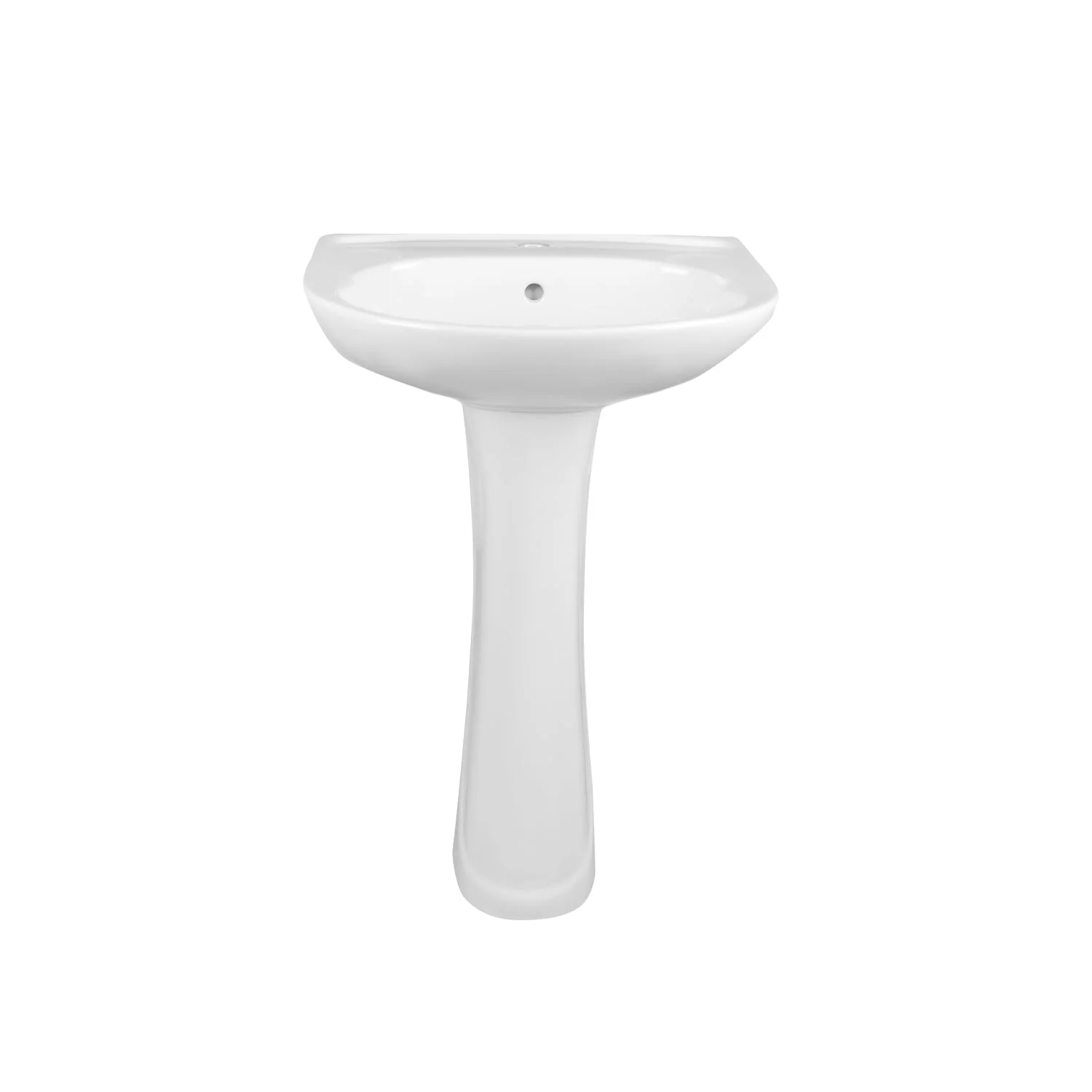 DeerValley DV-1P525 20" X 17" U-Shape Pedestal Bathroom Sink, Overflow Hole With Multiple Types - Image 7