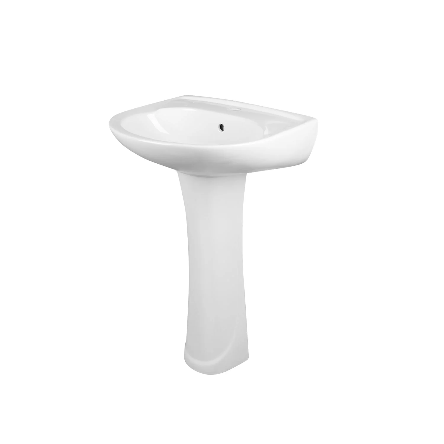DeerValley DV-1P525 20" X 17" U-Shape Pedestal Bathroom Sink, Overflow Hole With Multiple Types - Image 8