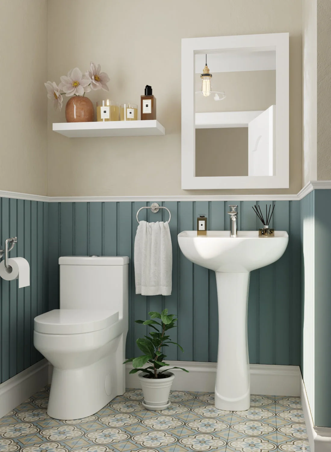 DeerValley DV-1P525 20" X 17" U-Shape Pedestal Bathroom Sink, Overflow Hole With Multiple Types - Image 9