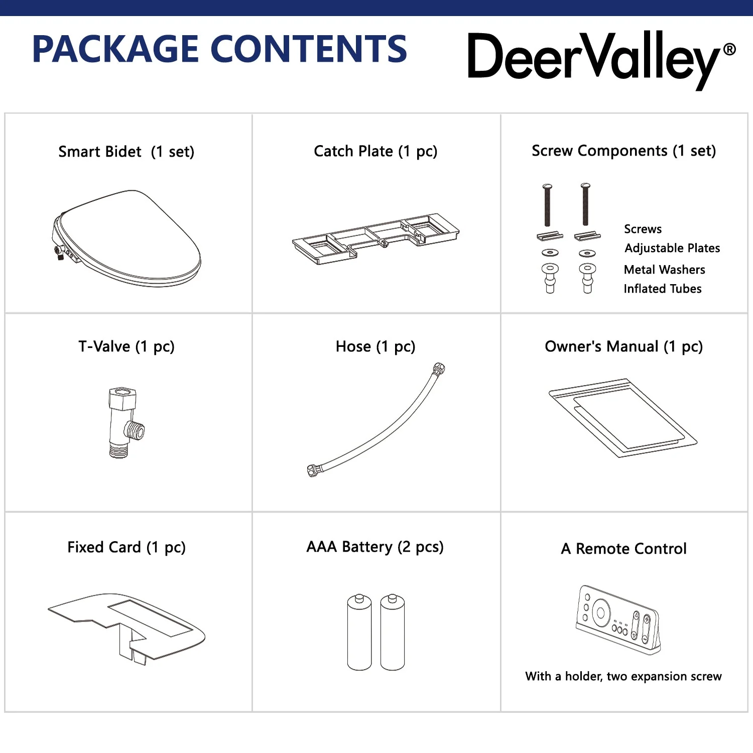 DeerValley DV-1S0018 Elongated Bidet Toilet Seat with Wireless Remote - Image 8