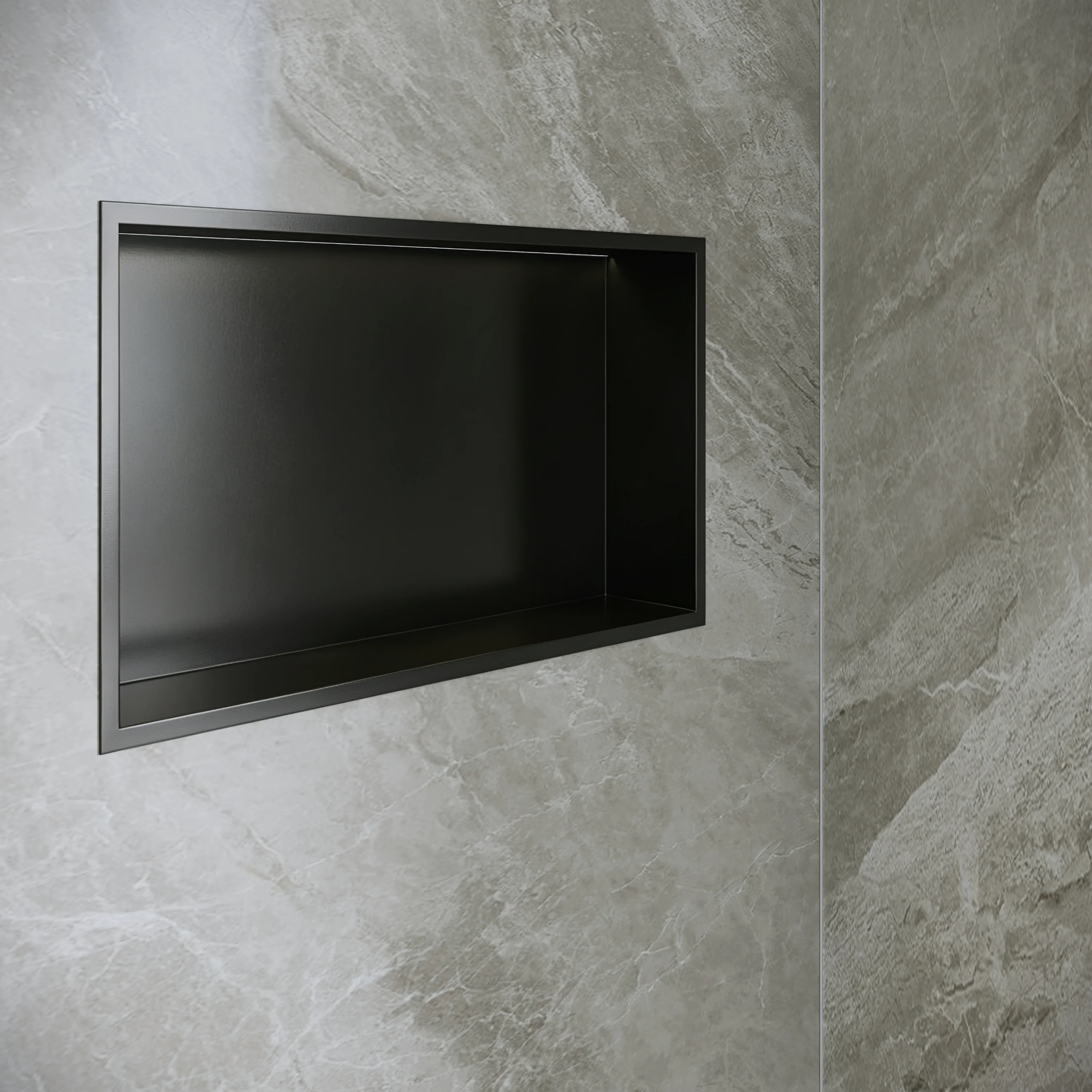 DeerValley DV-1SN0517 Shower Niche – Waterproof & Rustproof with Matte Black Recessed - Image 6