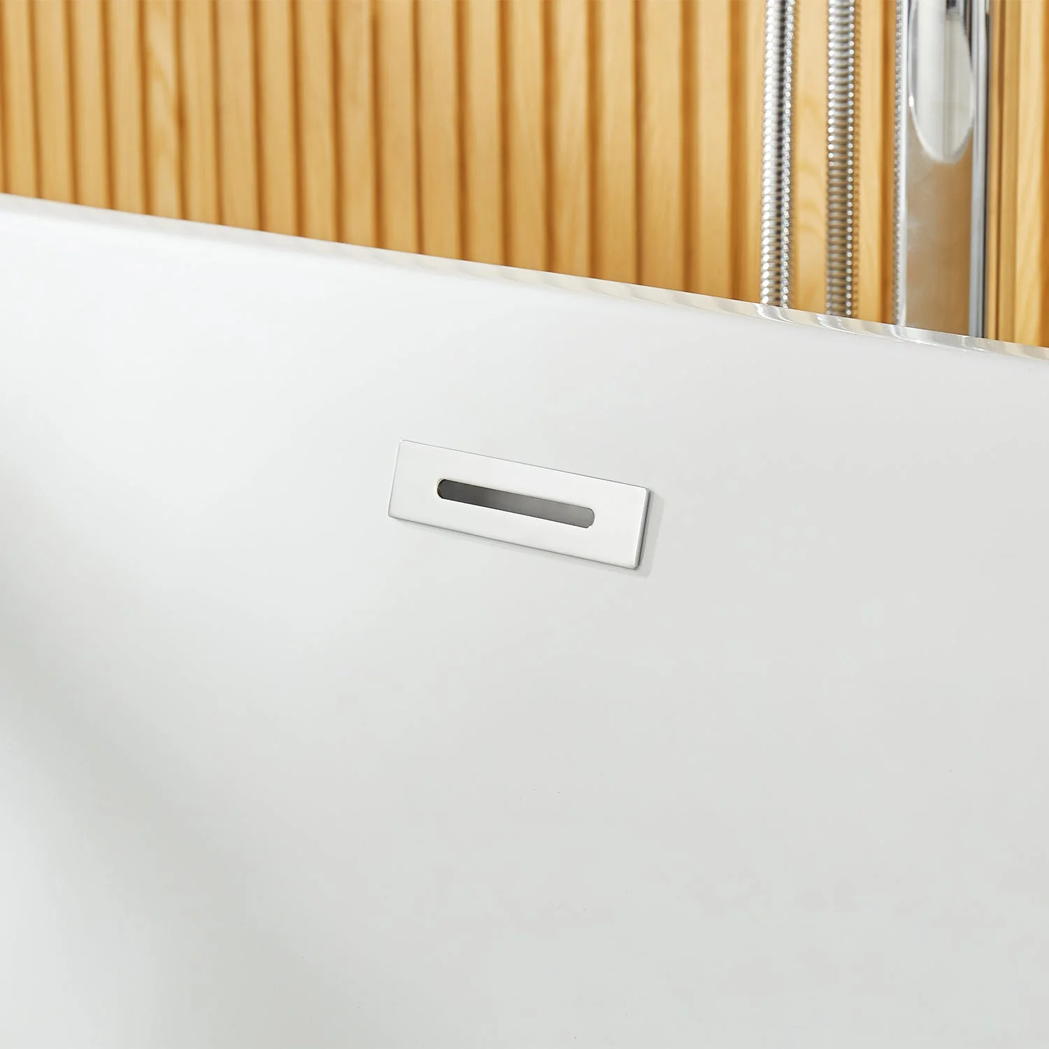 DeerValley DV-1T131S 59"Acrylic Freestanding Bathtub, Deep Soaking Tub with Center Drain & Integrated Overflow, Modern White Standalone Shower Tub Ergonomic Design - Image 7