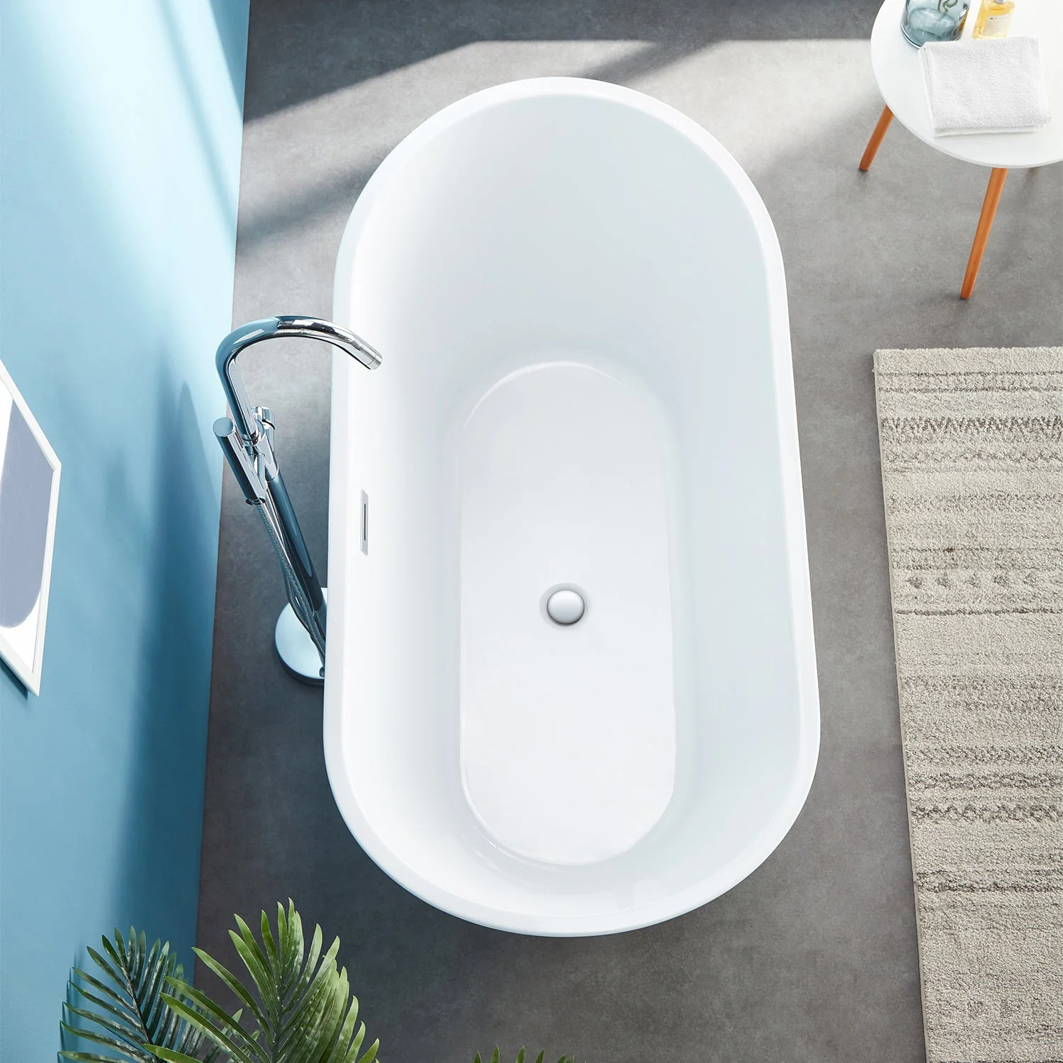 DeerValley DV-1T151S HORIZON 59" X 30" Freestanding Acrylic Bathtub - Image 3