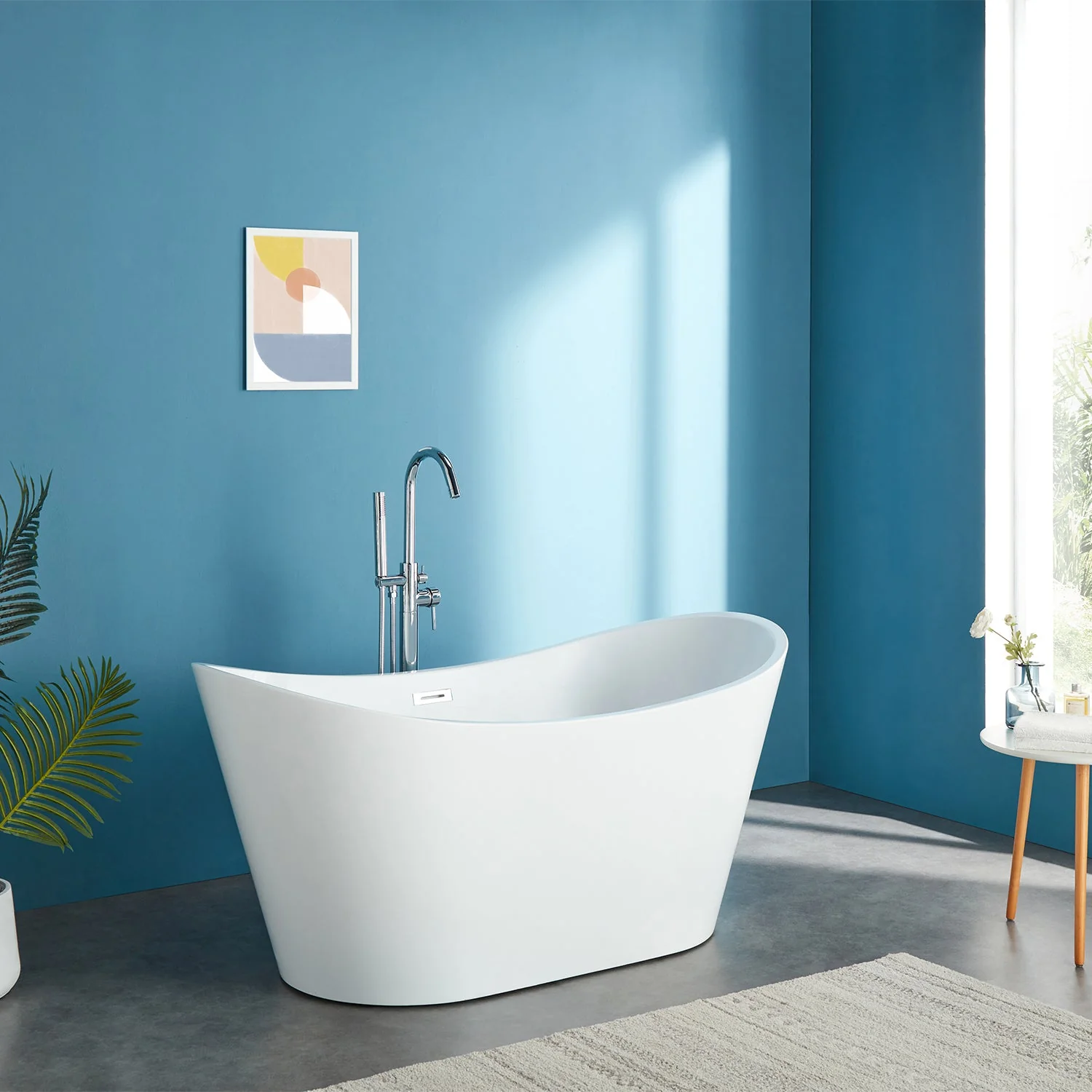DeerValley DV-1T151S HORIZON 59" X 30" Freestanding Acrylic Bathtub - Image 4