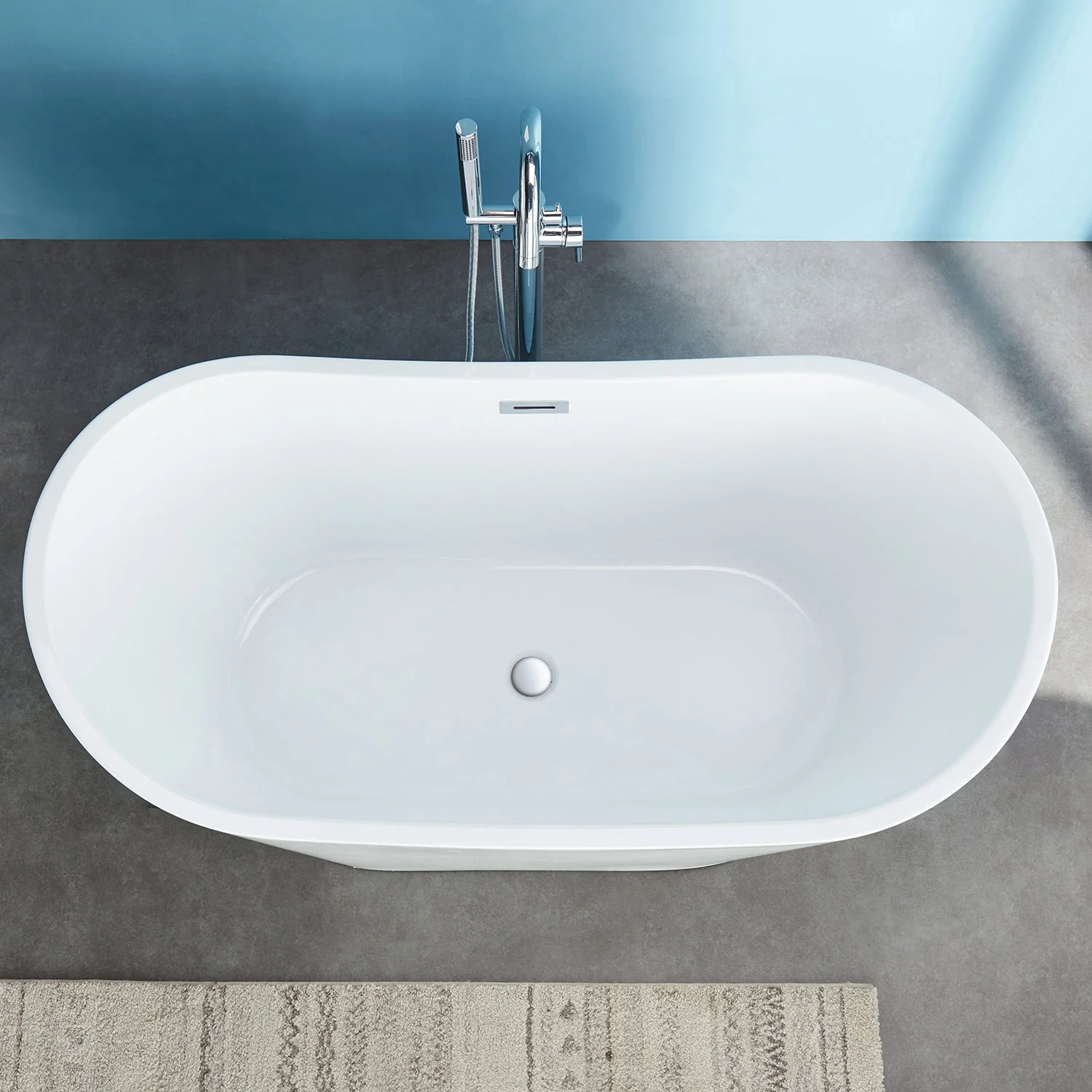 DeerValley DV-1T151S HORIZON 59" X 30" Freestanding Acrylic Bathtub - Image 5