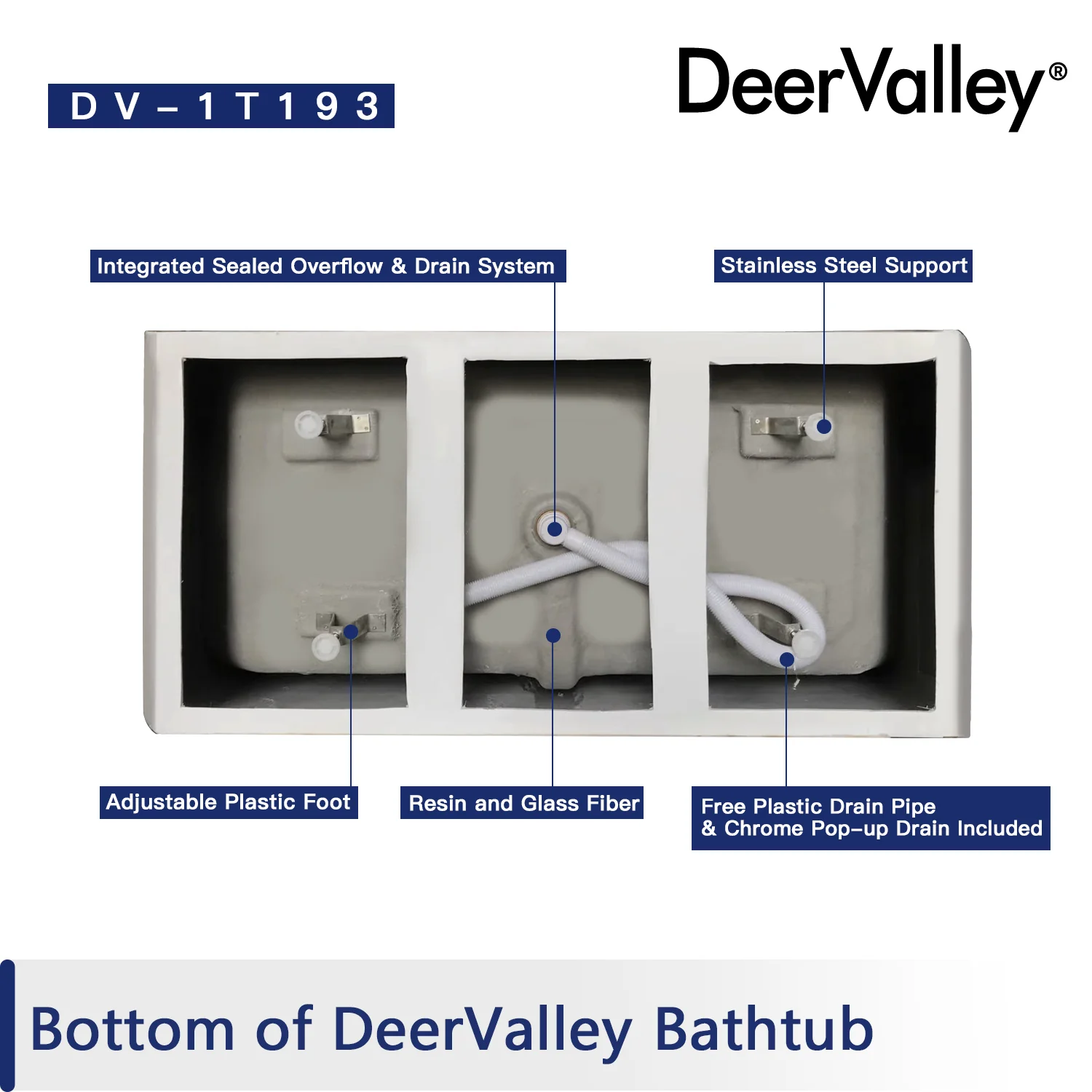 APEX 67" x 31" Freestanding Acrylic Bathtub - Image 13