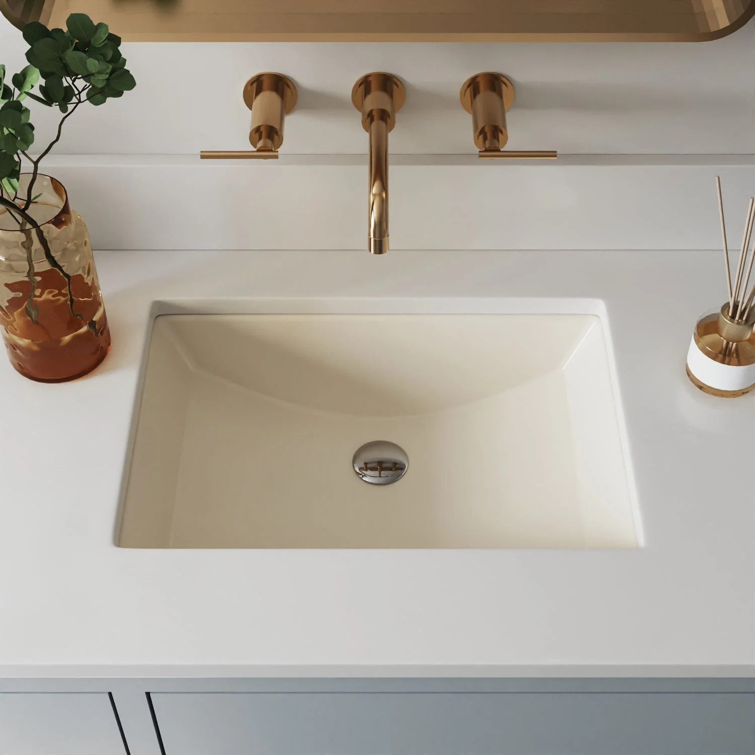 DeerValley DV-1U101 Undermount Bathroom Sinks Durable Non Porous with Overflow - Image 10