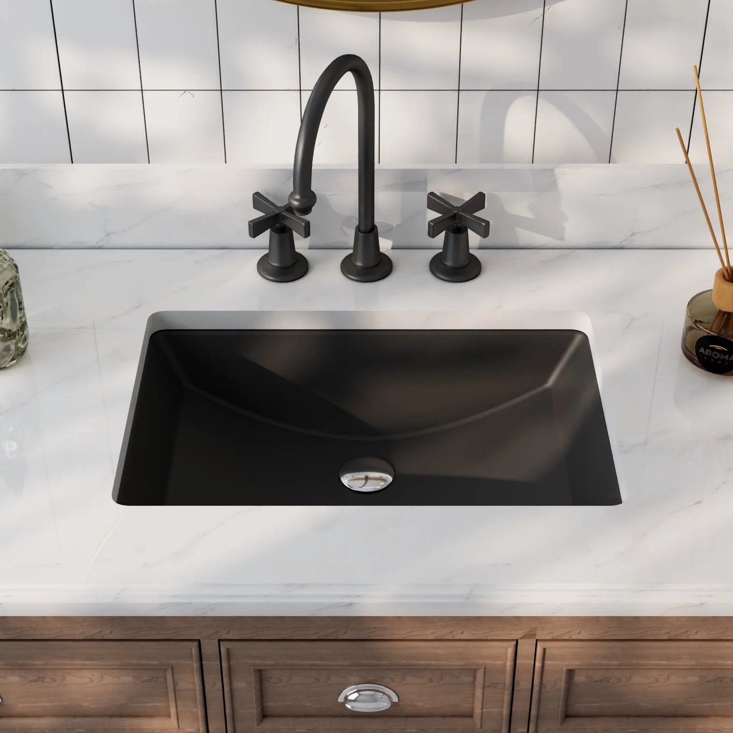 DeerValley DV-1U101 Undermount Bathroom Sinks Durable Non Porous with Overflow - Image 16