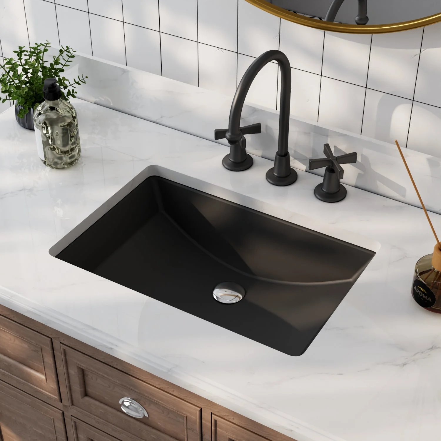 DeerValley DV-1U101 Undermount Bathroom Sinks Durable Non Porous with Overflow - Image 19