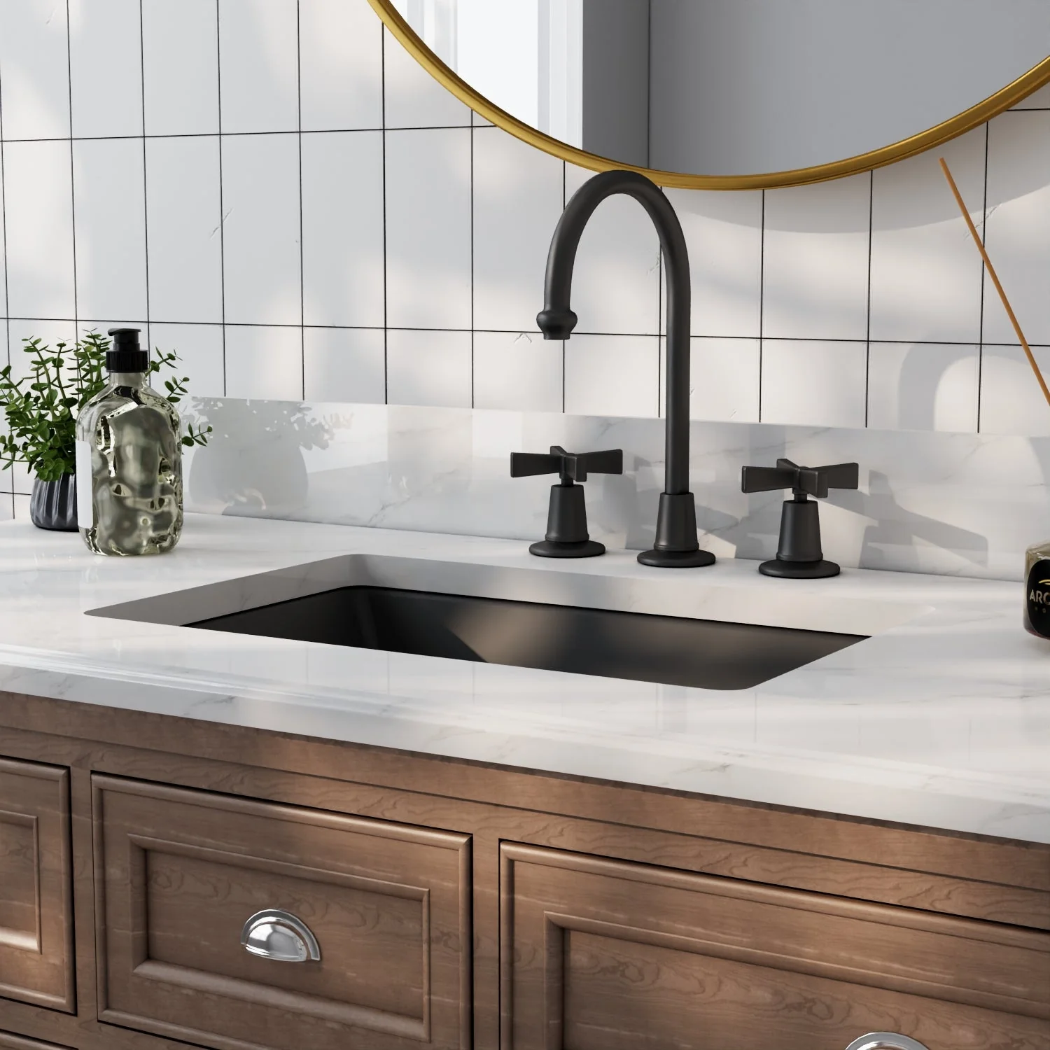 DeerValley DV-1U101 Undermount Bathroom Sinks Durable Non Porous with Overflow - Image 20