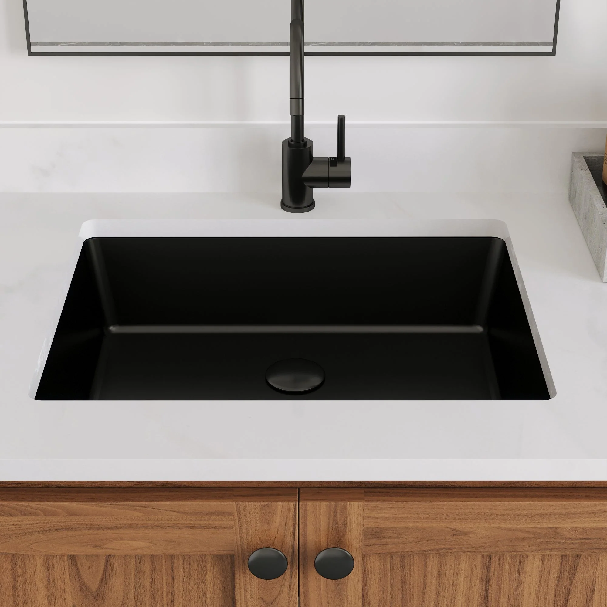 DeerValley DV-1U201 Undermount Bathroom Sinks Modern Ceramic Overflow - Image 10