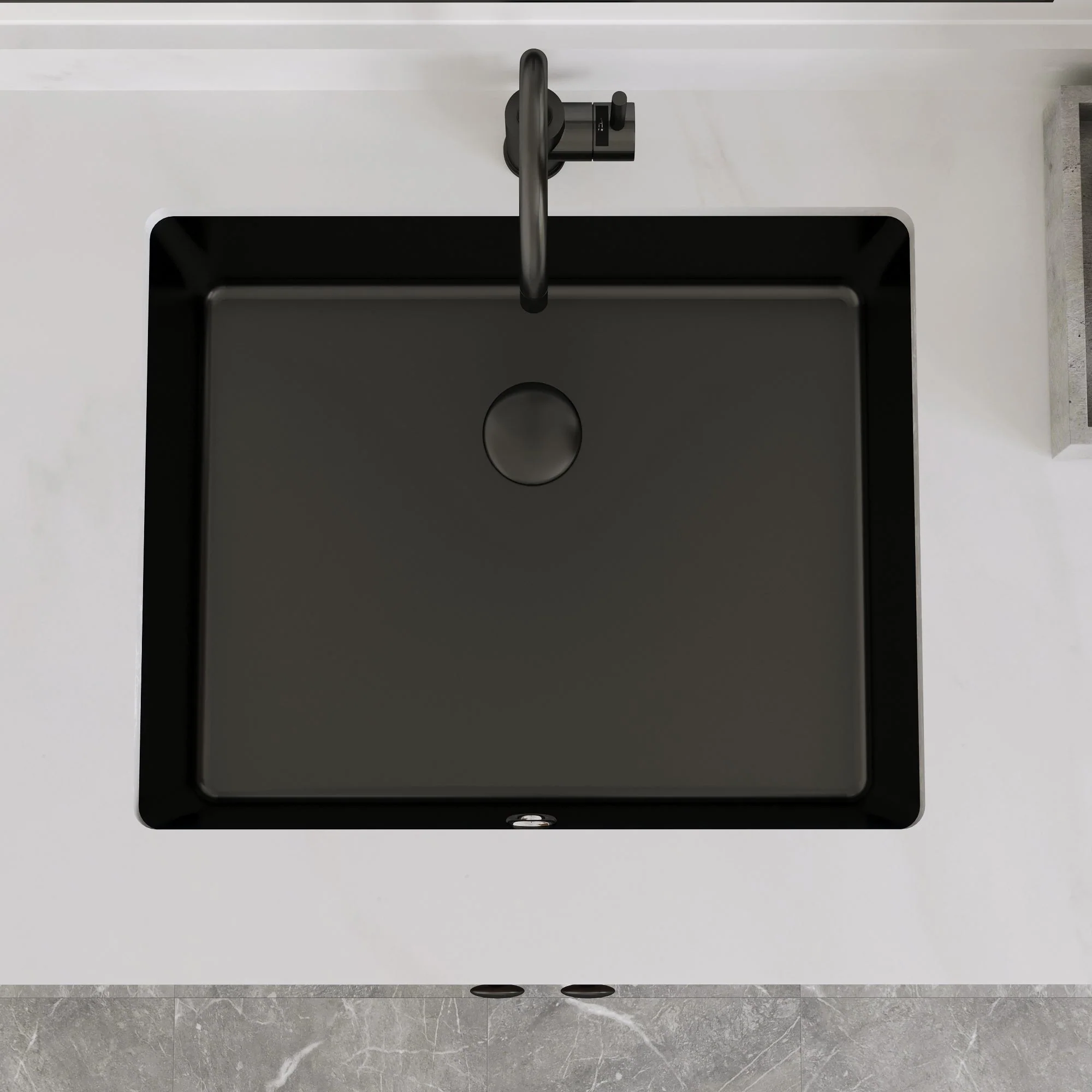 DeerValley DV-1U201 Undermount Bathroom Sinks Modern Ceramic Overflow - Image 11