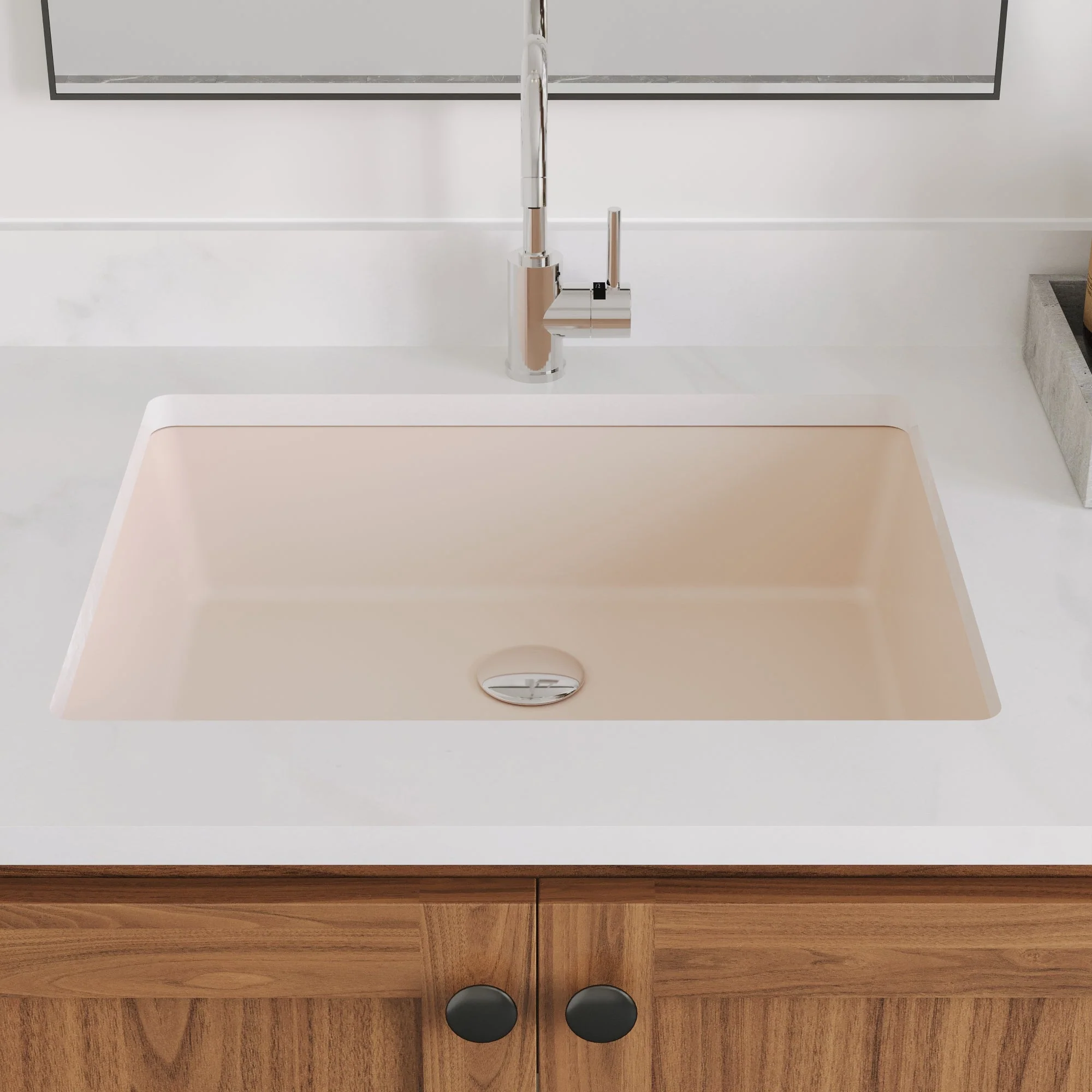 DeerValley DV-1U201 Undermount Bathroom Sinks Modern Ceramic Overflow - Image 17