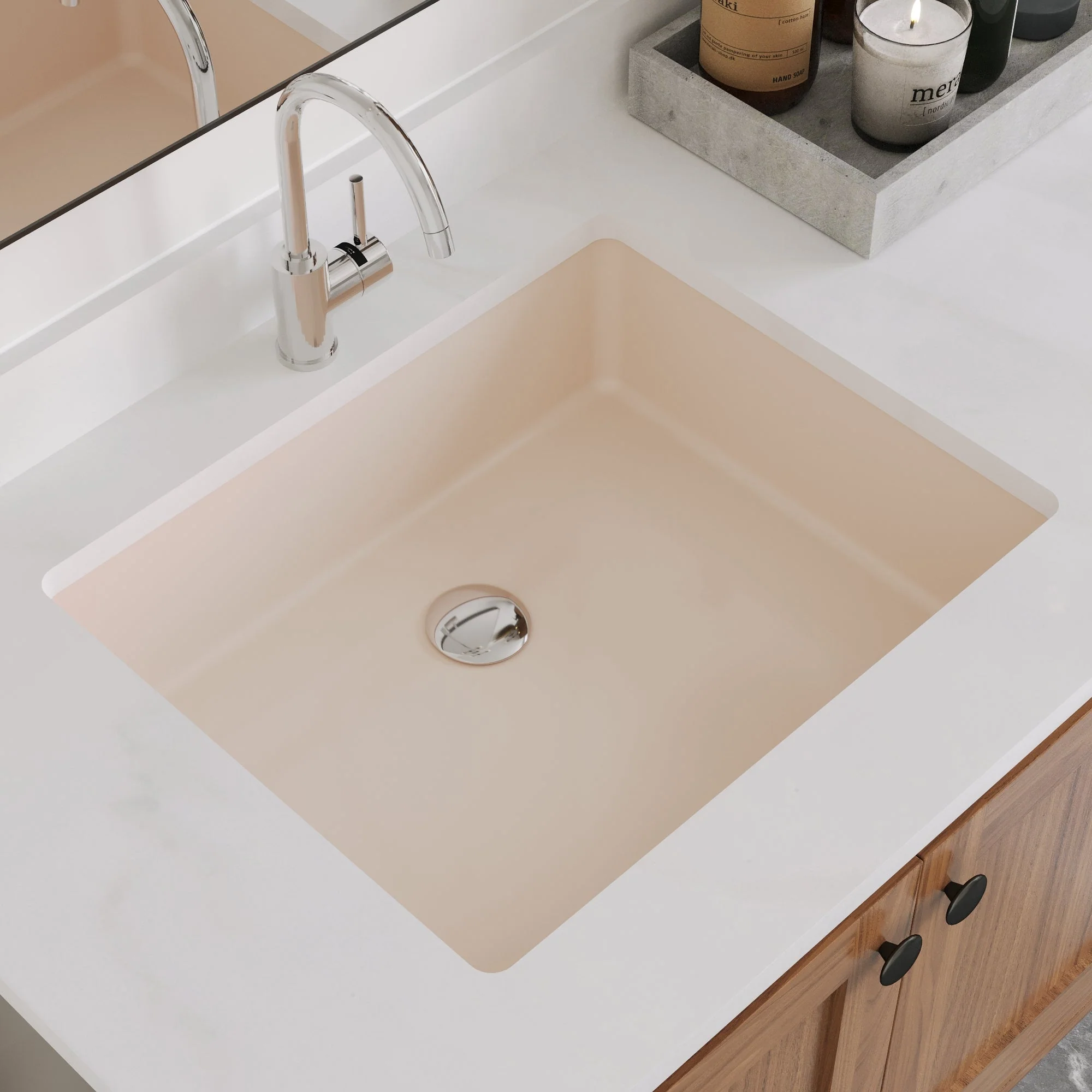DeerValley DV-1U201 Undermount Bathroom Sinks Modern Ceramic Overflow - Image 19