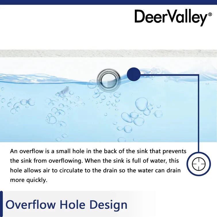 DeerValley DV-1U202 Undermount Bathroom Sinks Durable Non-Porous - Image 14