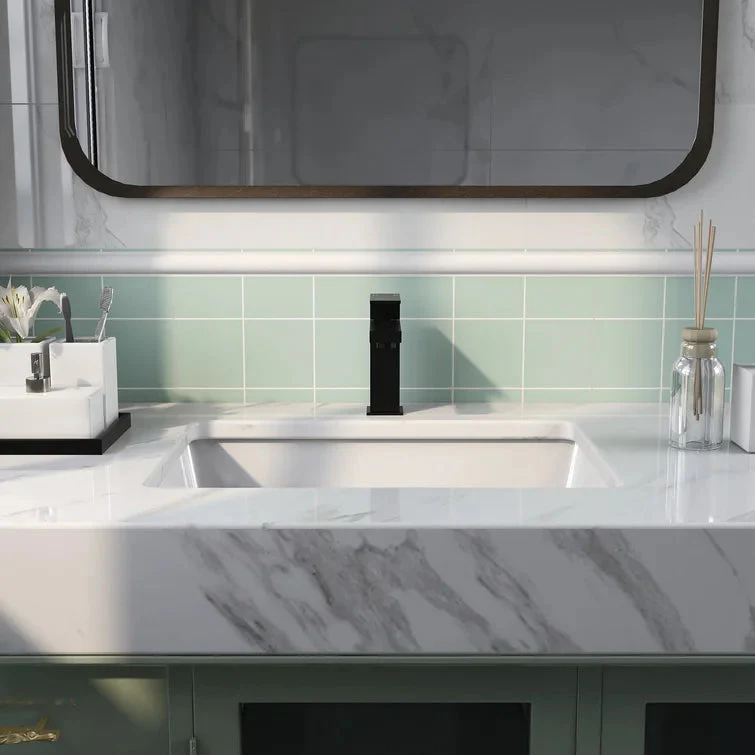 DeerValley DV-1U202 Undermount Bathroom Sinks Durable Non-Porous - Image 3